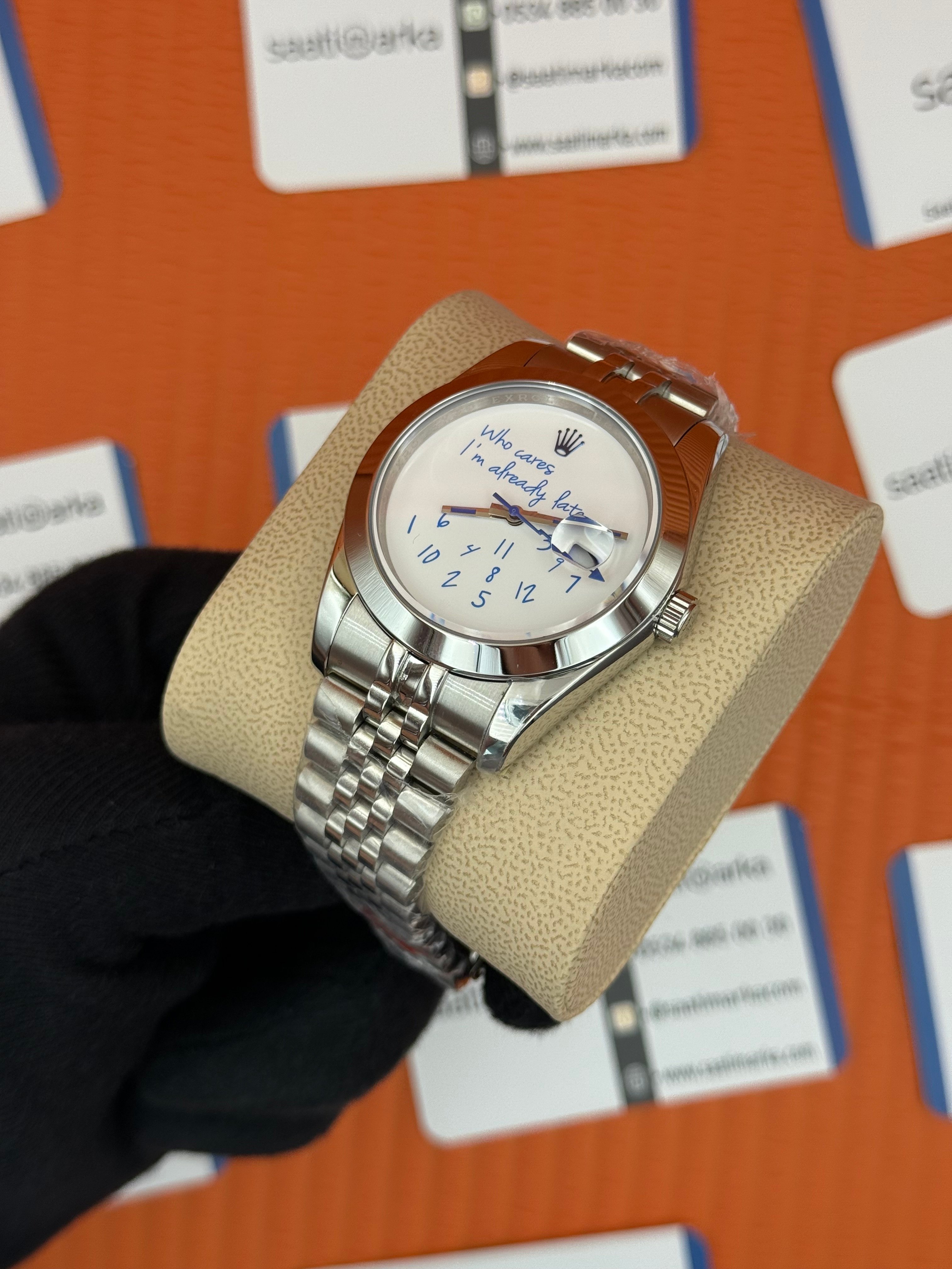 ROLEX Who cares white dial silver jubilee kordon