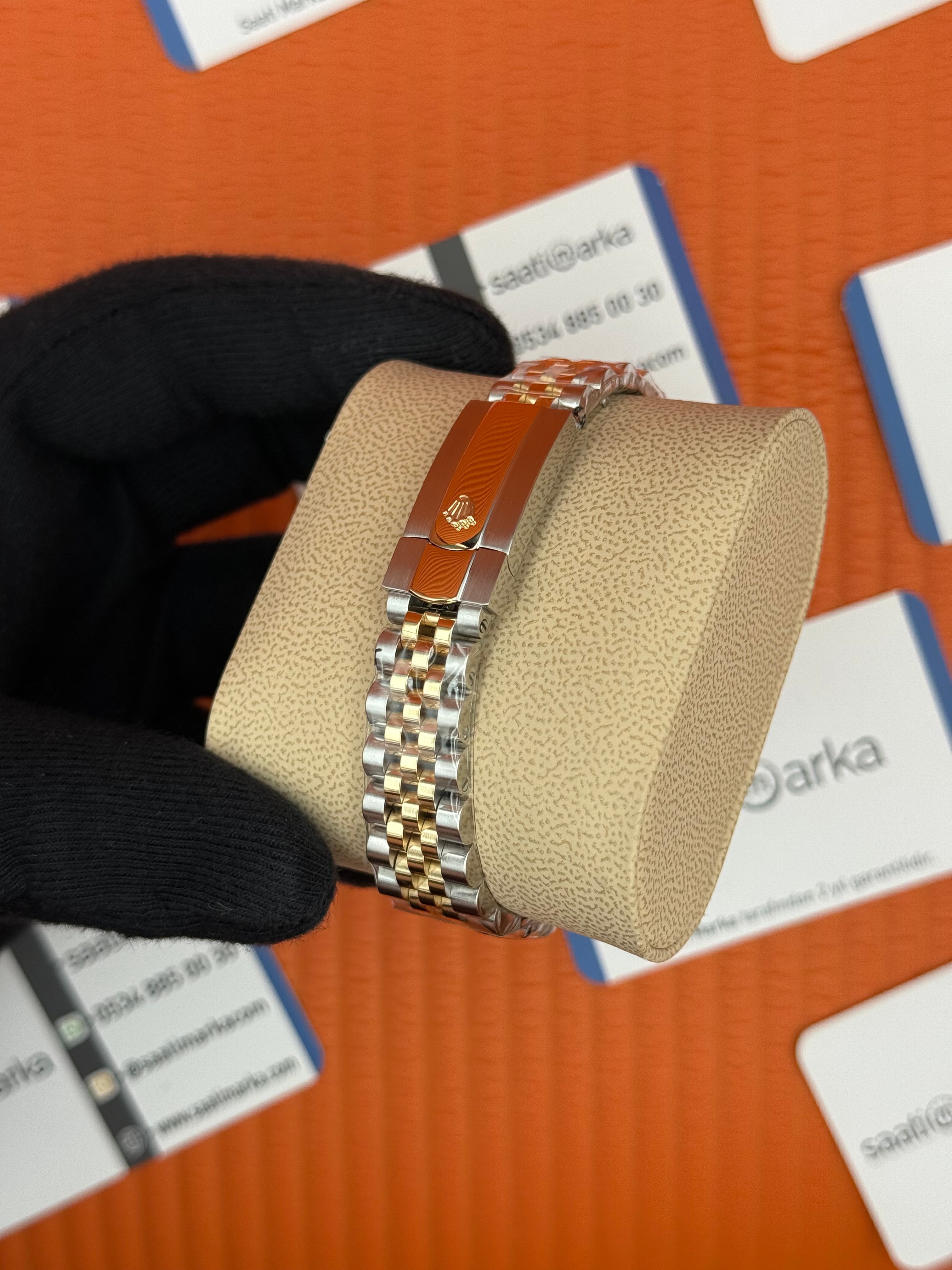 ROELX datejust 31mm toz pembe kadran gold silver jubilee kordon