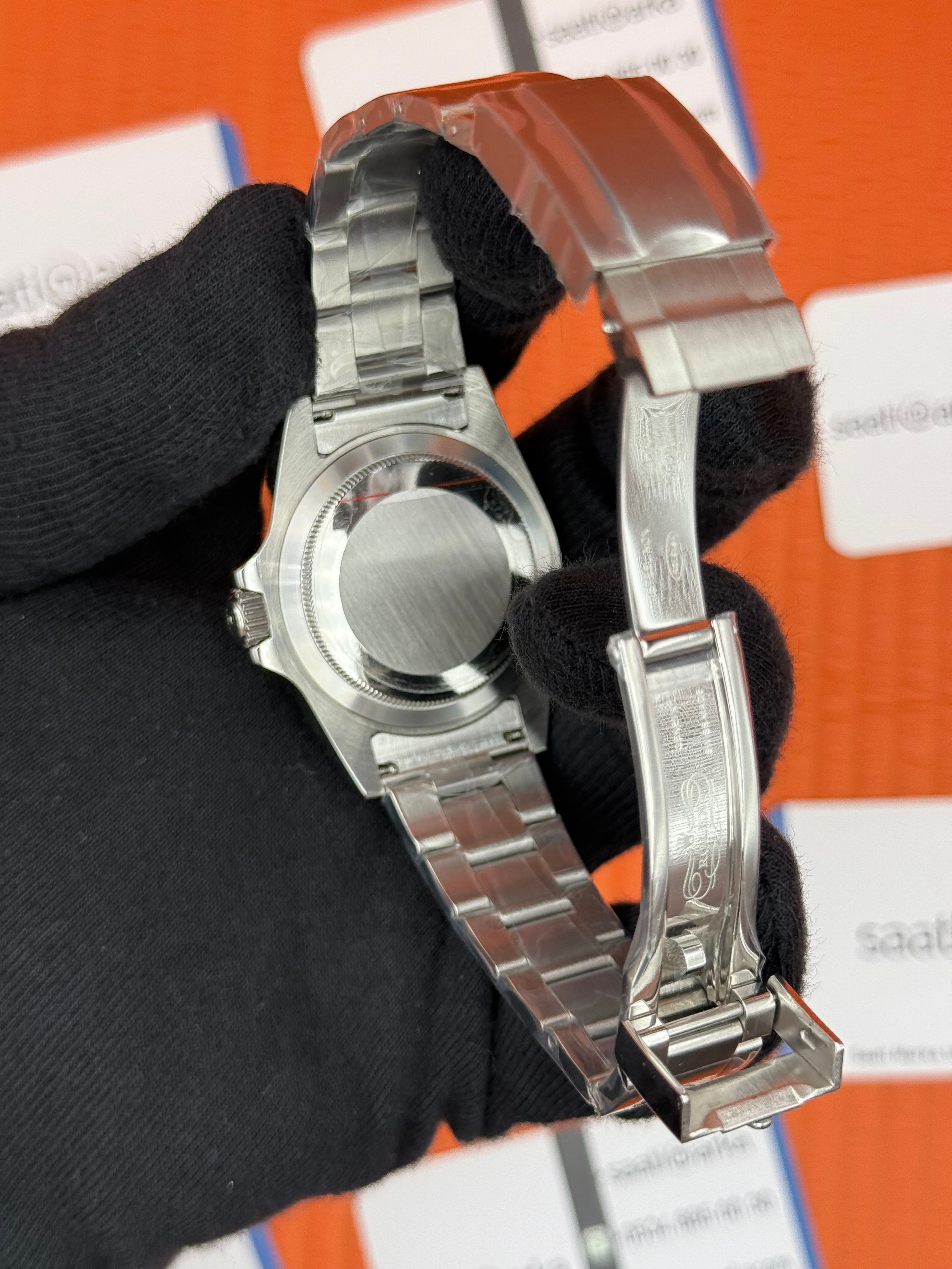 ROLEX Air King oyster  black dial silver kasa-kordon