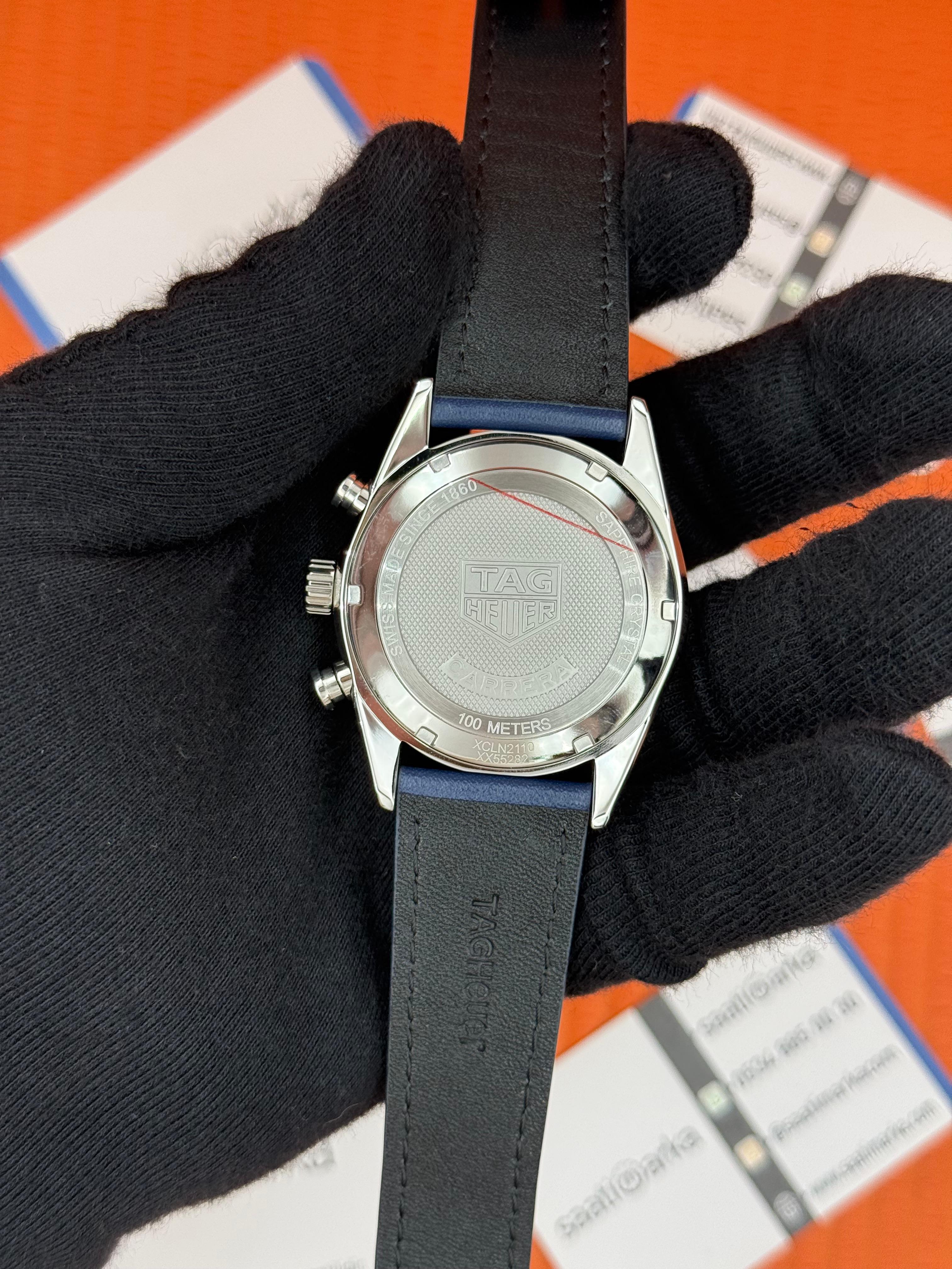 TAGHEUER CARRERA LACİVERT KORDON LACİVERT KADRAN GÜMÜŞ KASA 