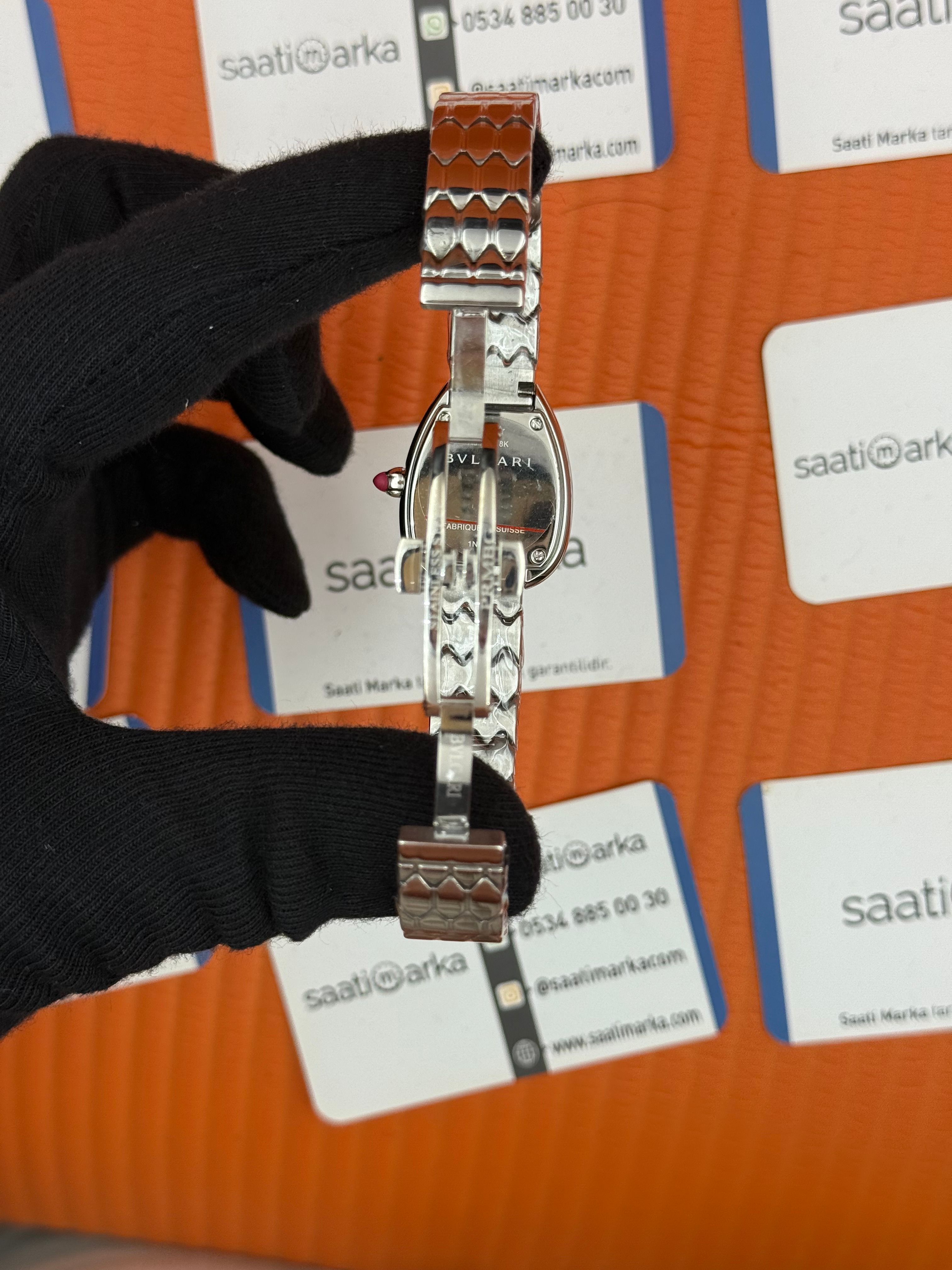 BVLGARİ serpenti seduttori siyah kadran silver kasa kordon kadın kol saati