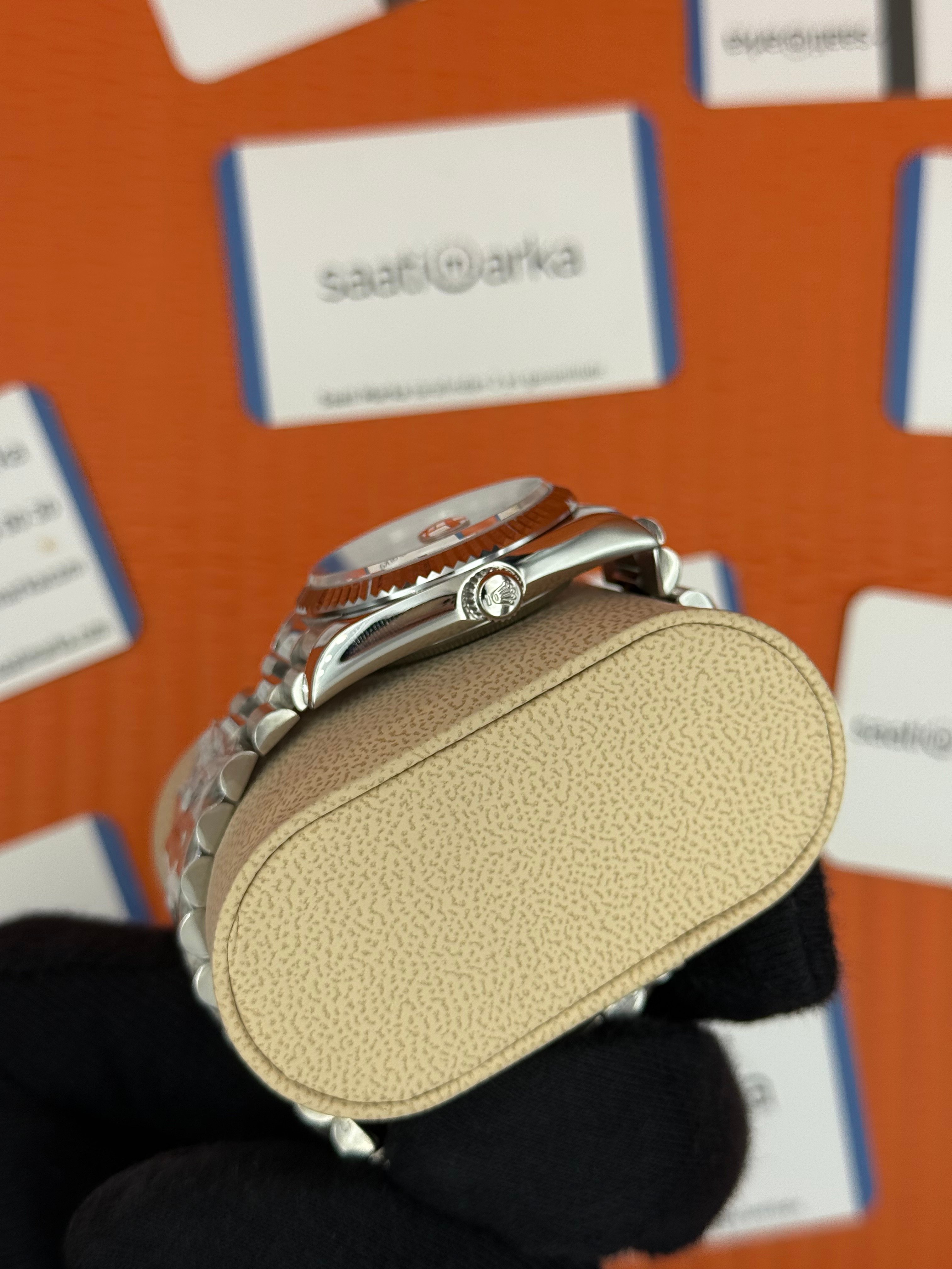 ROLEX day date 36mm siyah kadran silver president kadran 