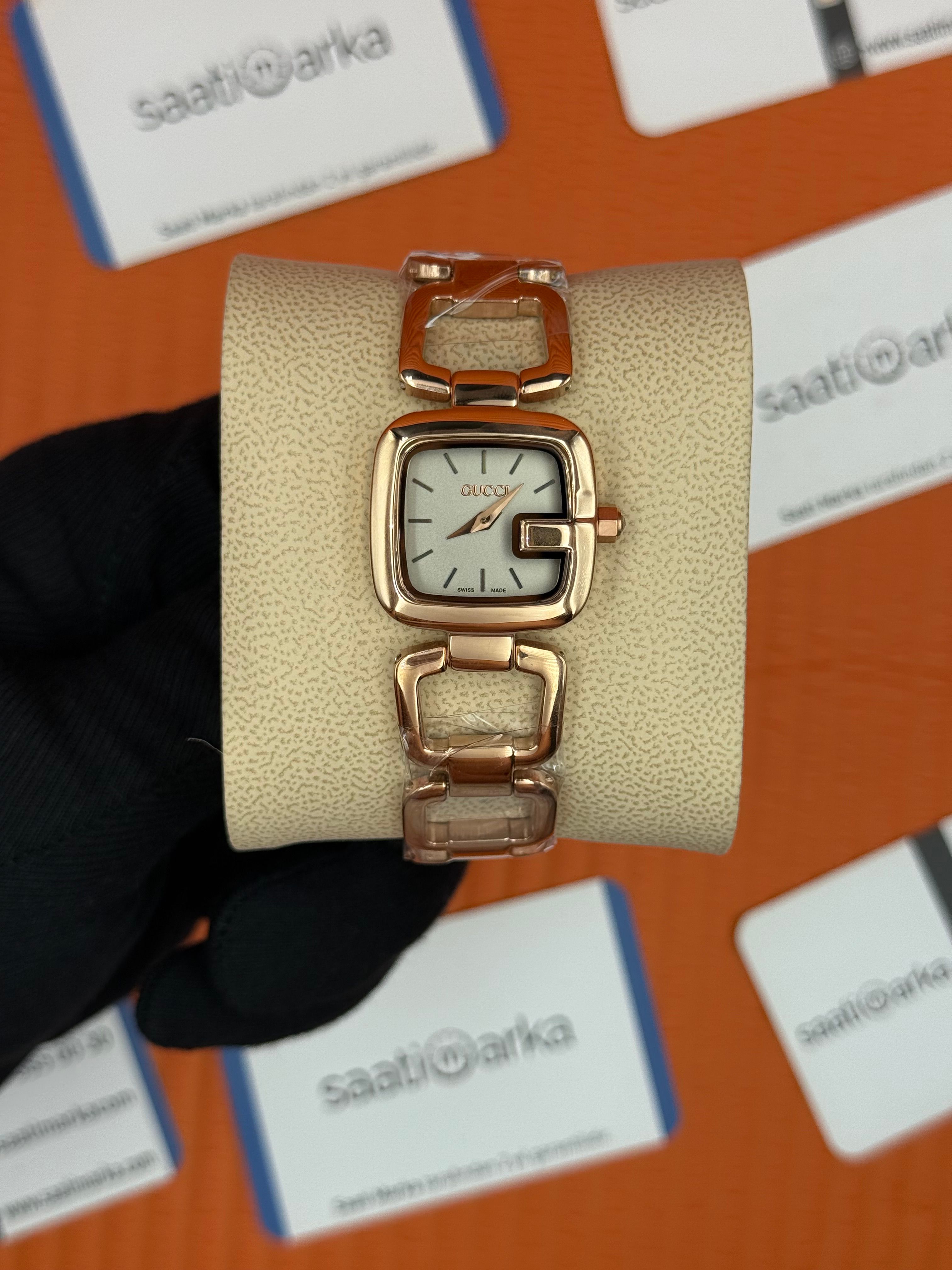 GUCCI YA125511 rose kasa kordon gri kadran