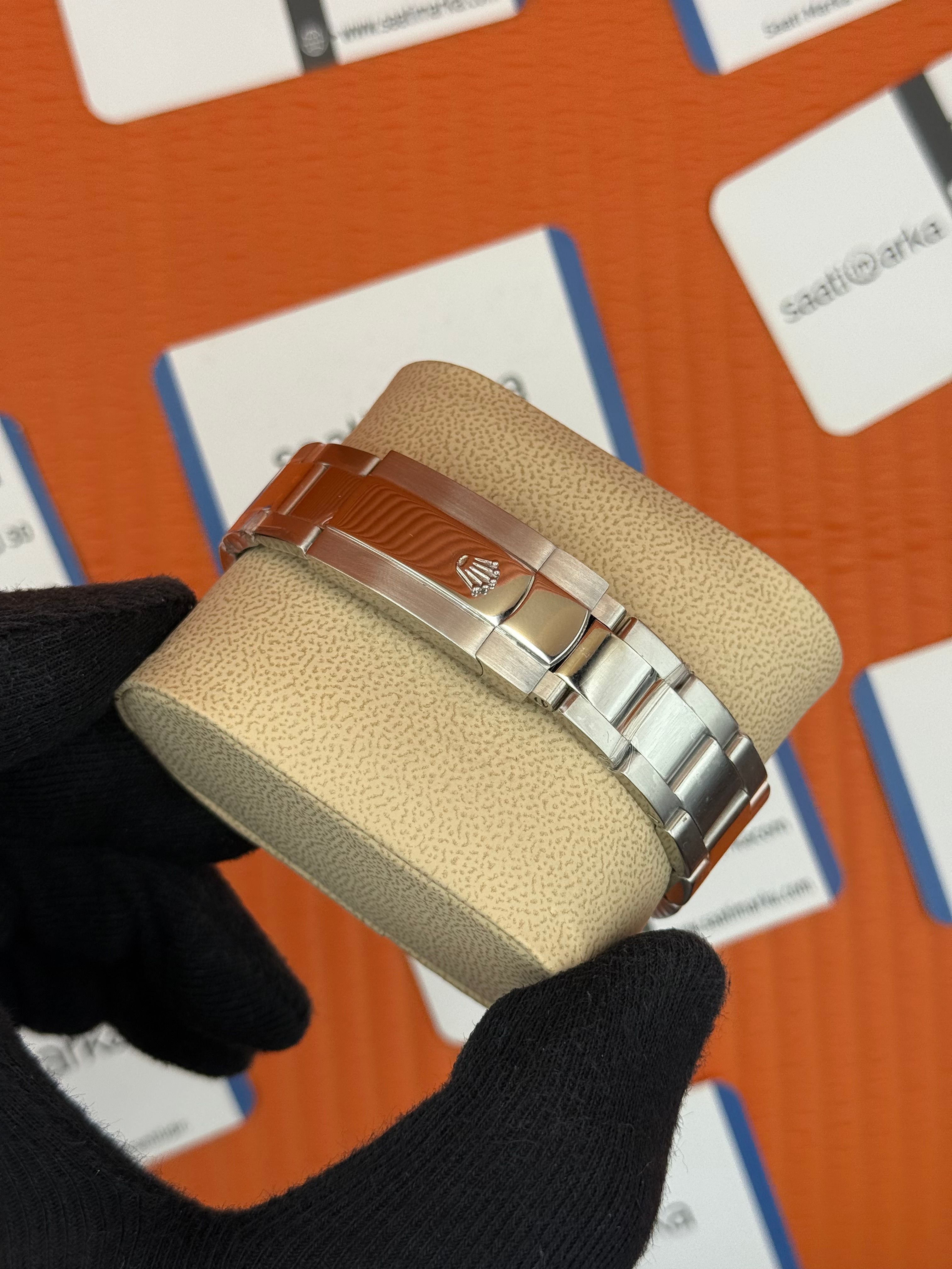 ROLEX Label Noir tourbillon silver kasa kordon