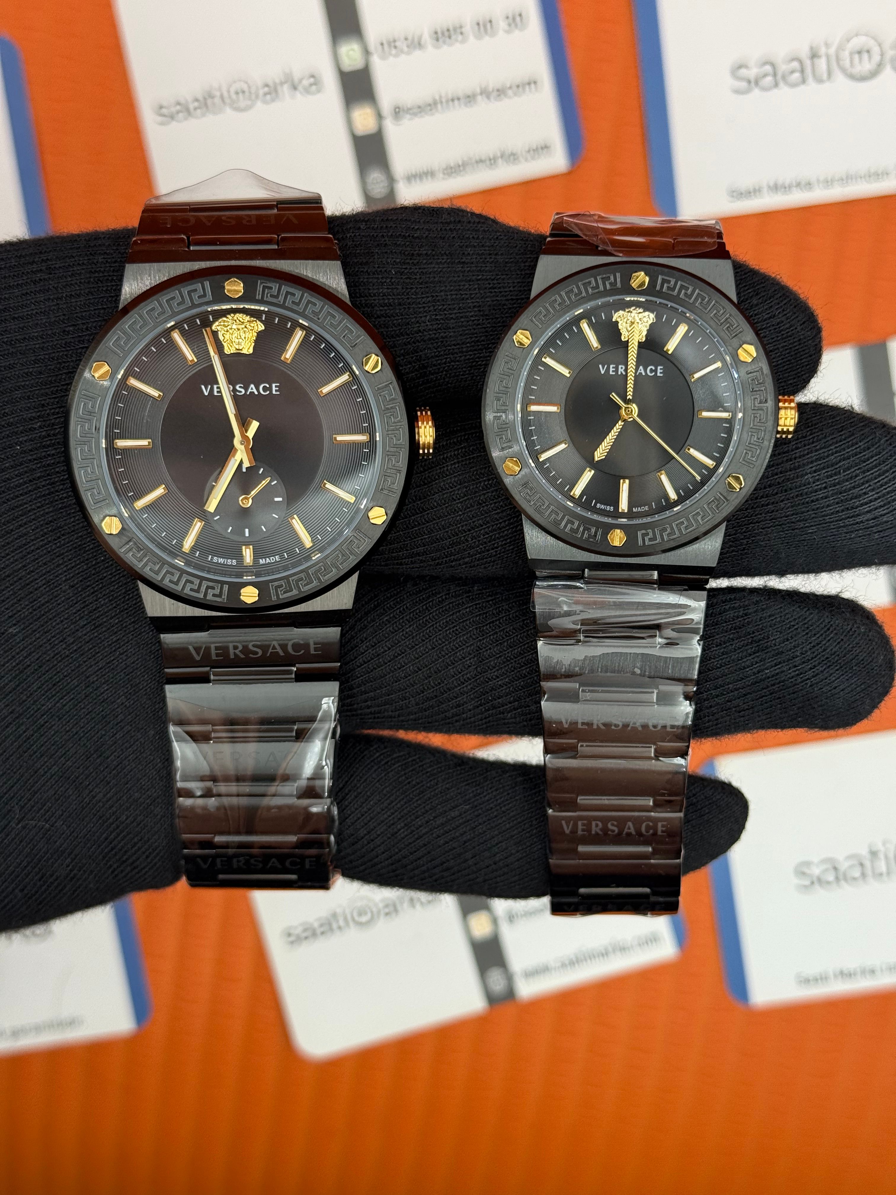 VERSACE çift kombini erkek 43mm kadın 35mm