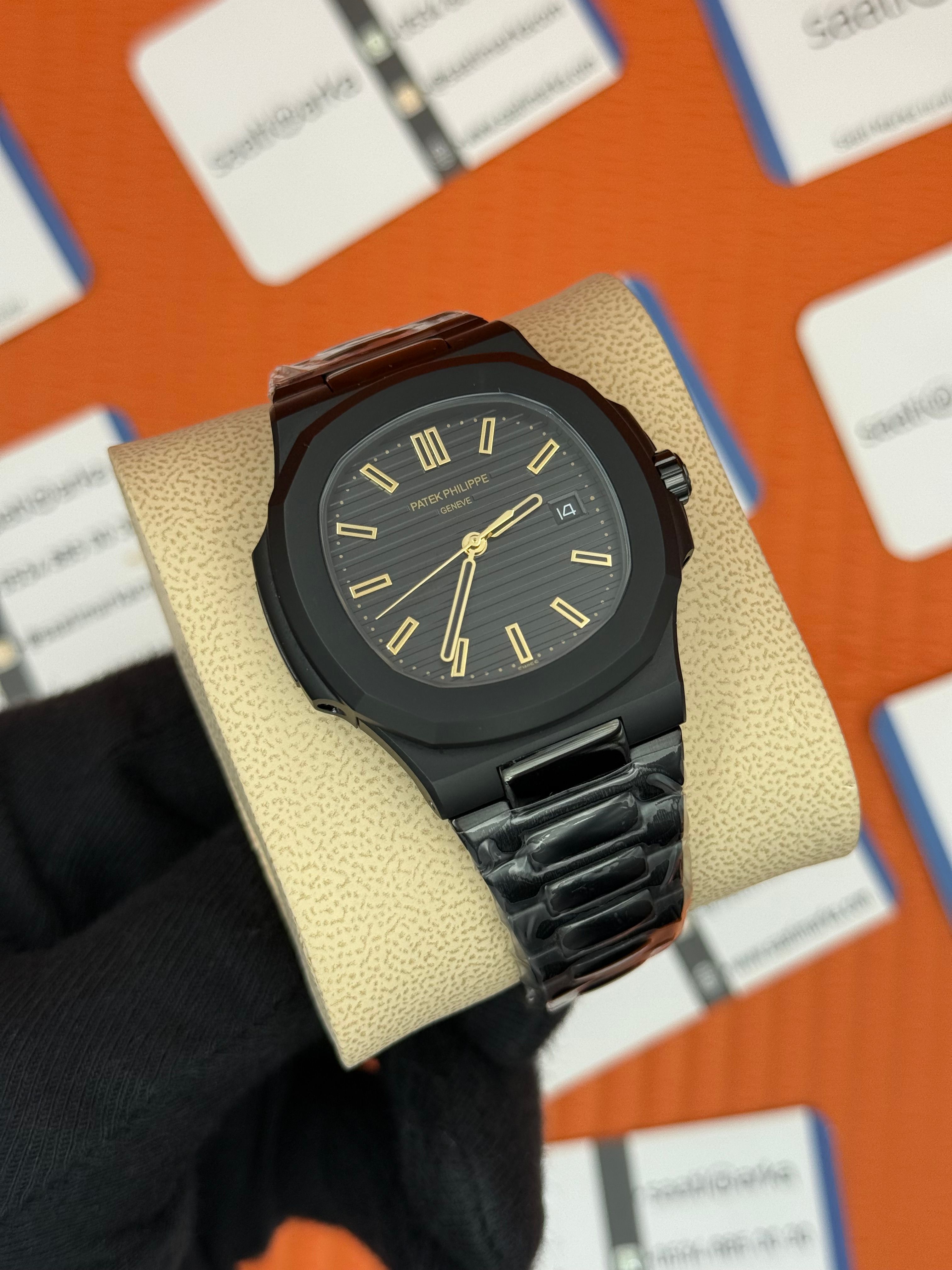 PATEK PHILIPPE NAUTİLUS FULL SİYAH GOLD İNDEX 40MM 