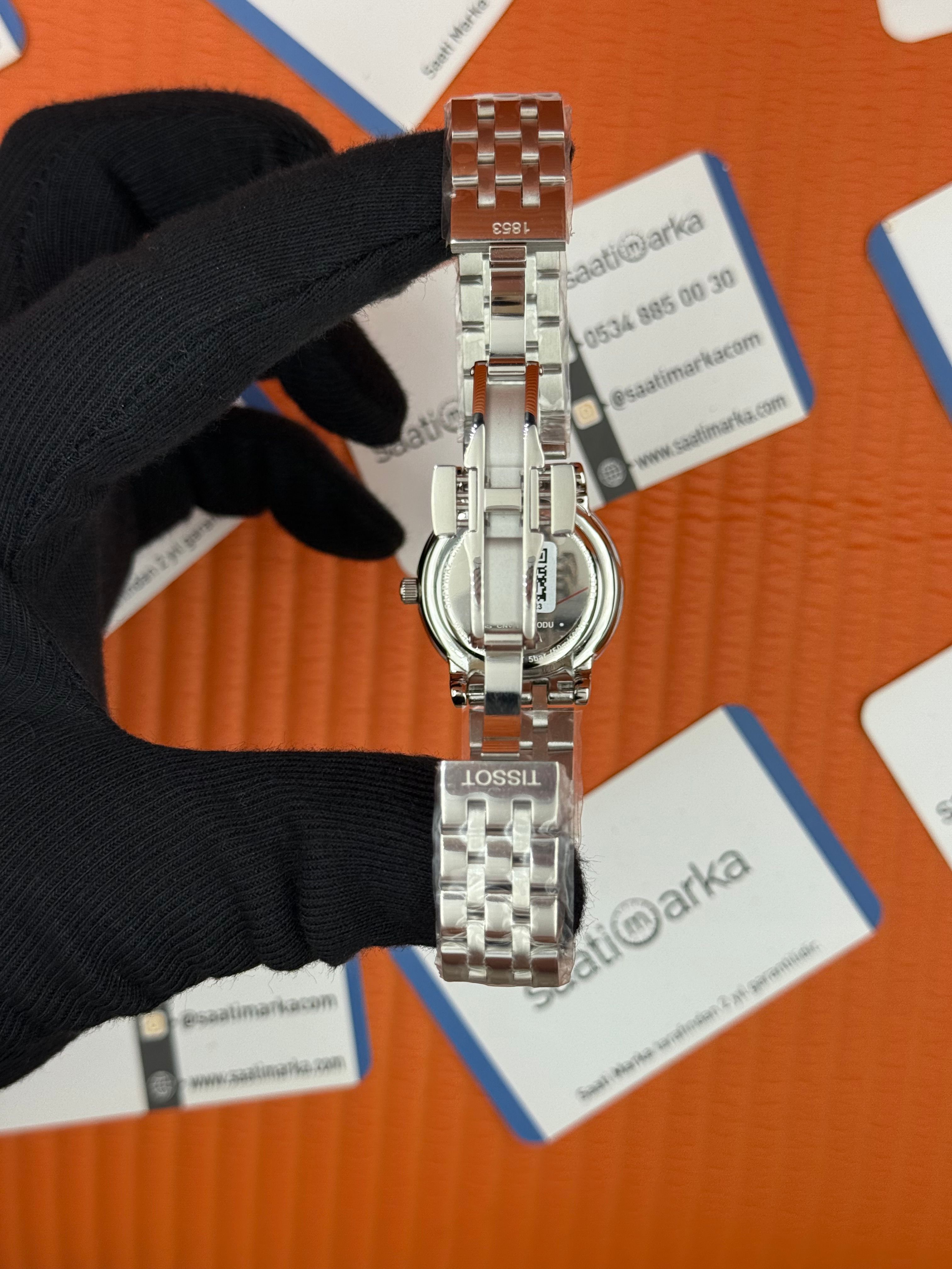 TISSOT carson premium gent monnphase beyaz kadran silver kasa kordon kadın kol saati