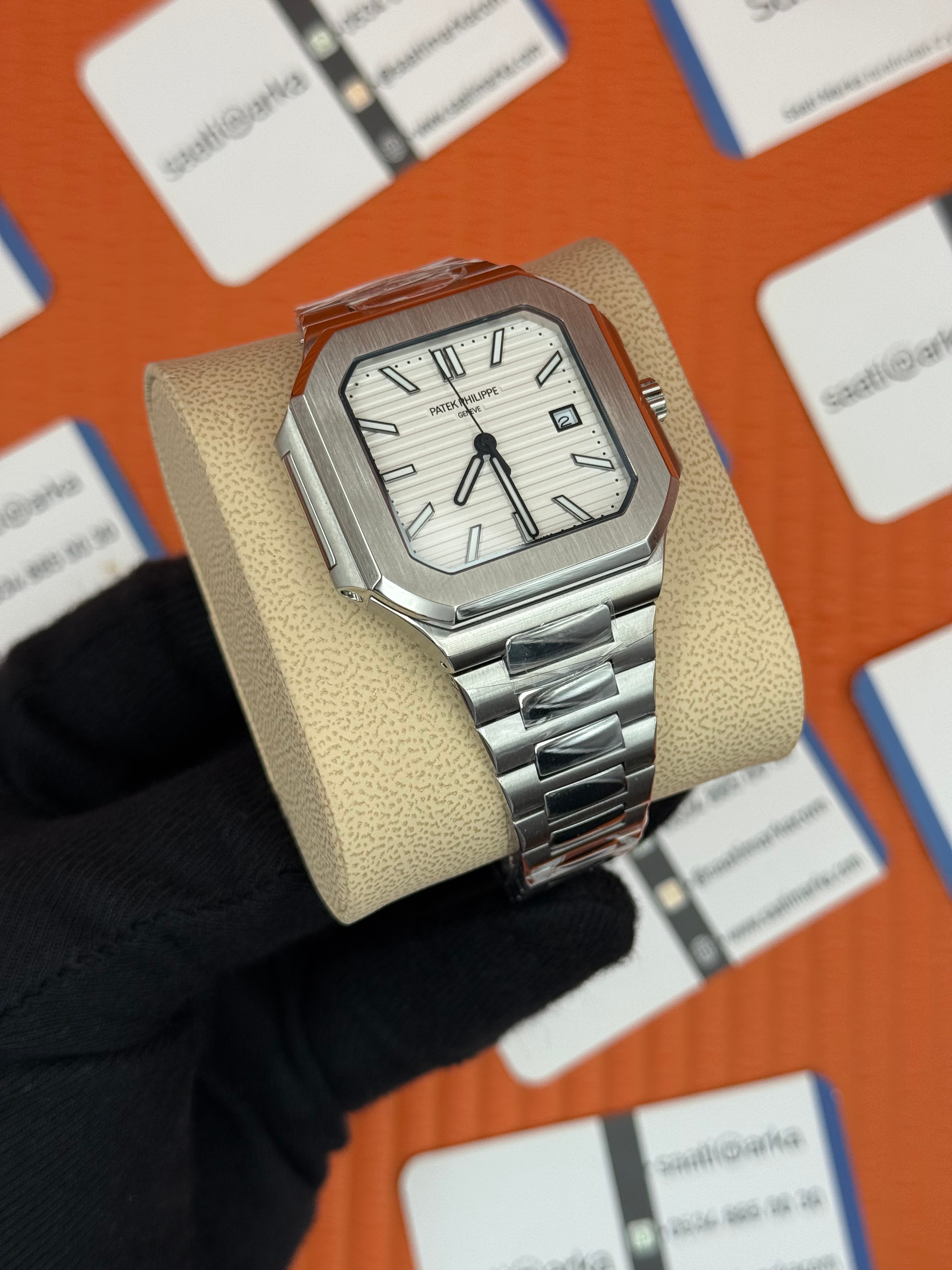 PATEK PHILIPPE CUBİTUS BEYAZ KADRAN SİLVER KASA KORDON