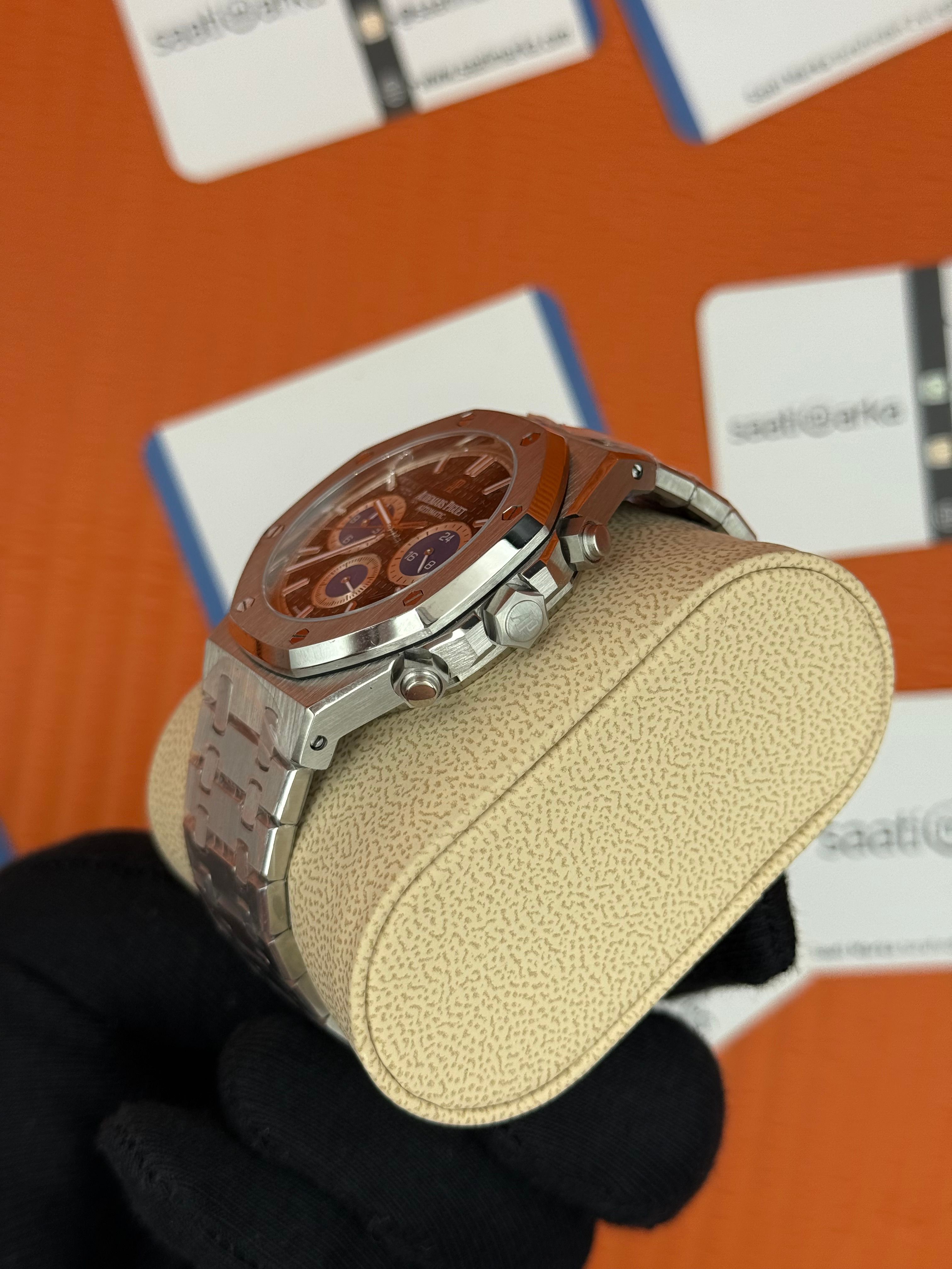 AUDEMARS PİGUET ROYAL OAK ÇELİK KASA KORDON SİYAH KADRAN 