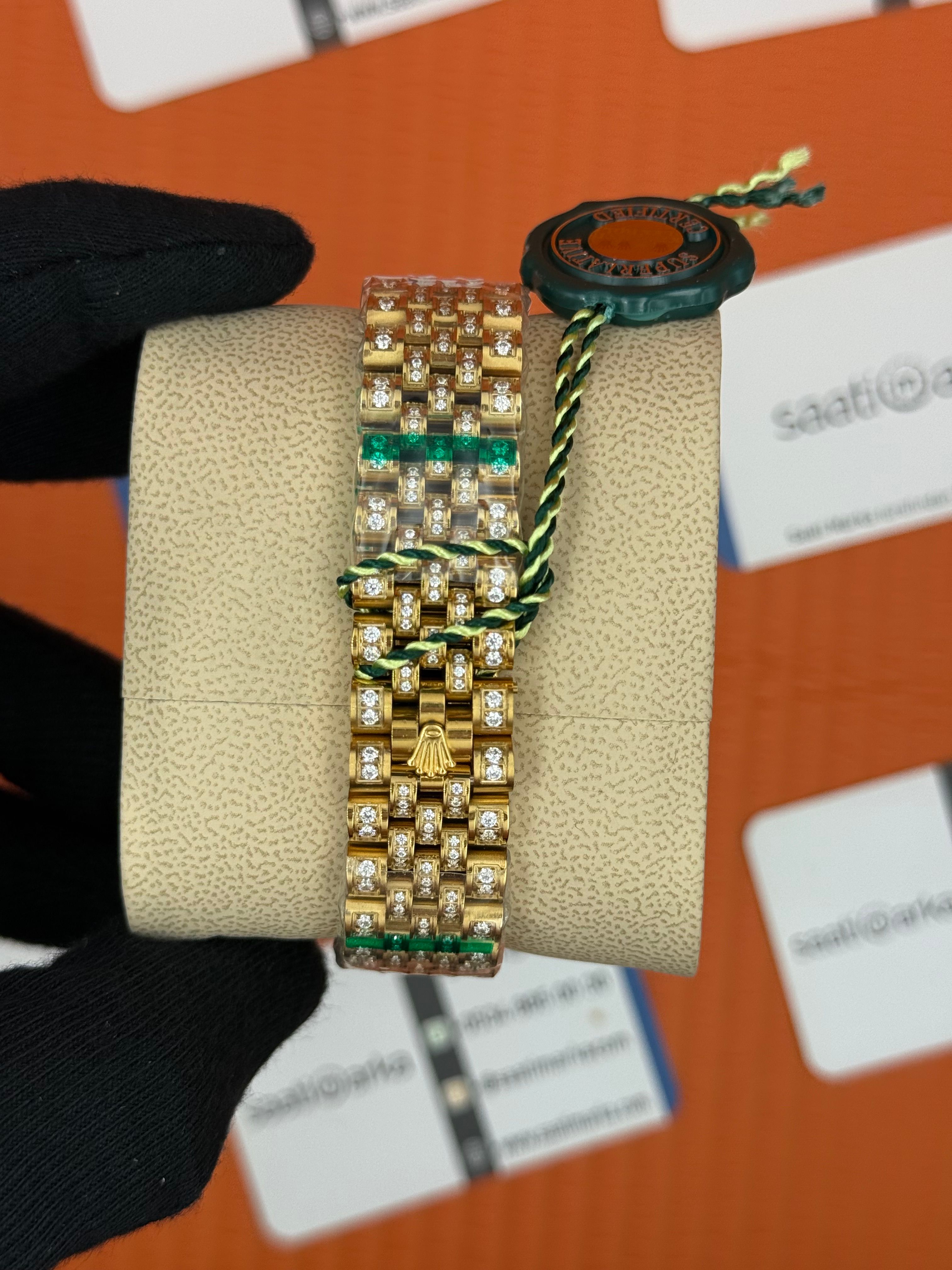 ROLEX Datejust arabic dial full diamond 41mm gold 