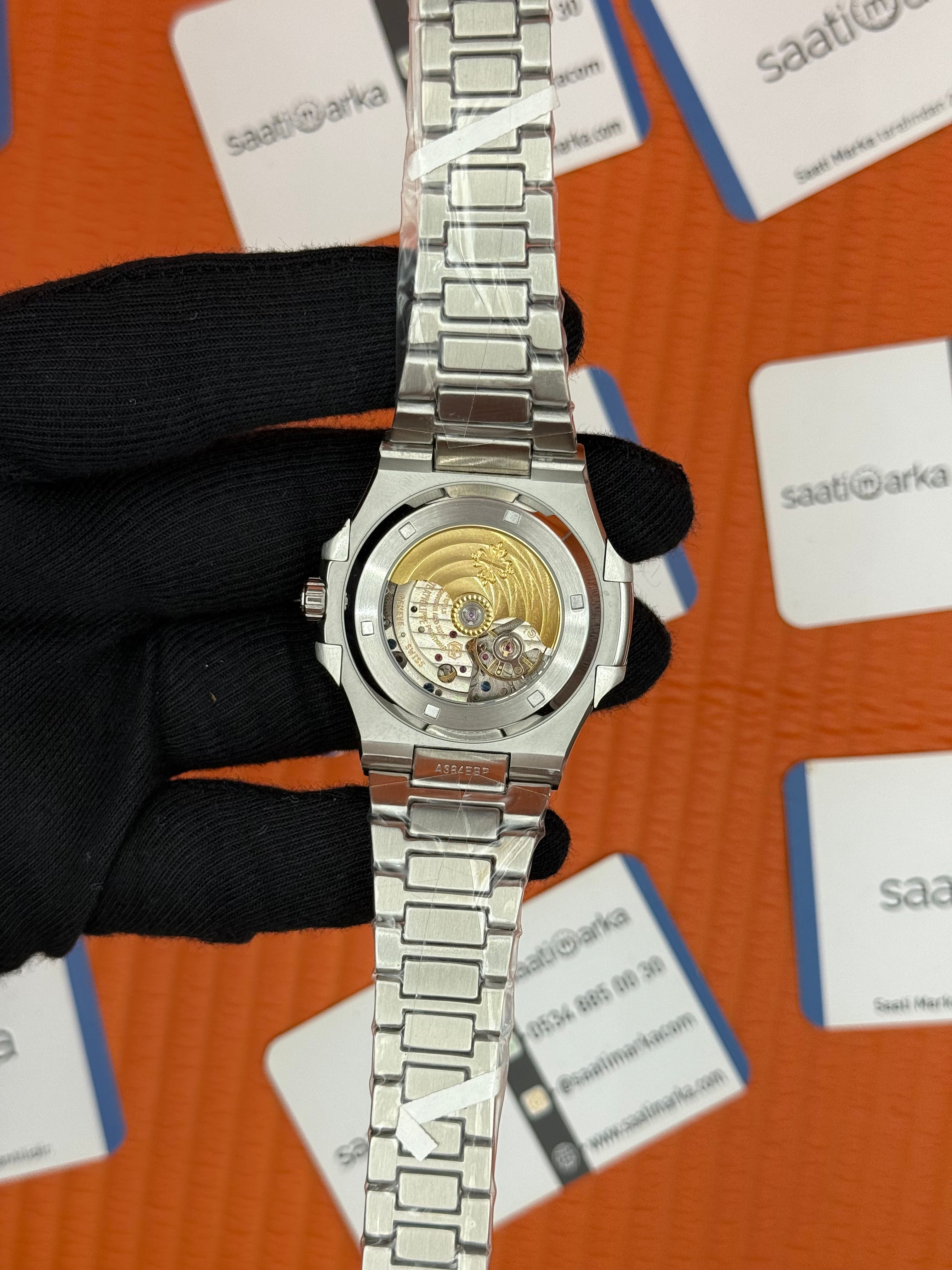 PATEK PHILIPPE nautilus kahverengi kadran silver kasa kordon