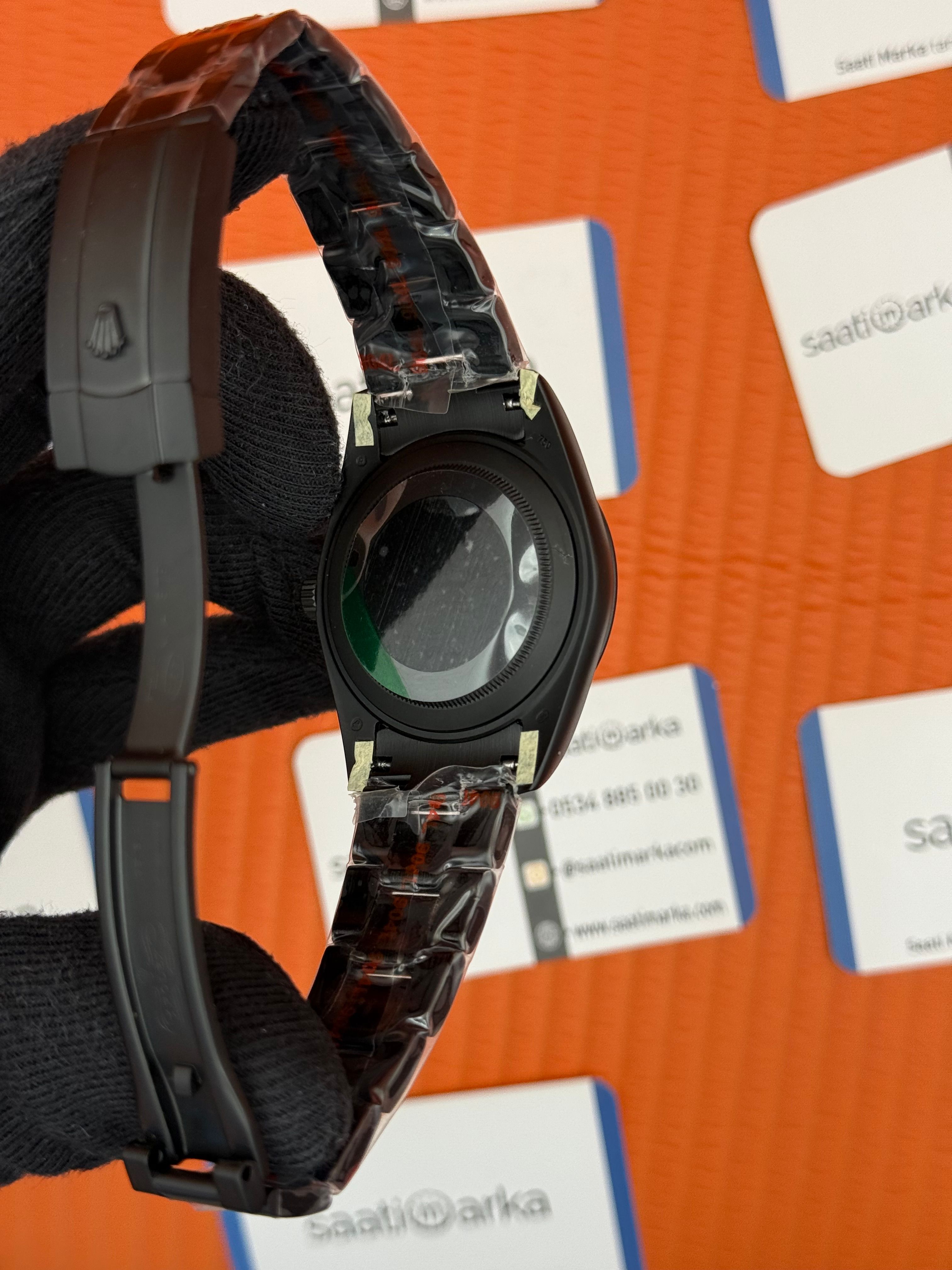 ROLEX Milgauss mat siyah kasa-kordon