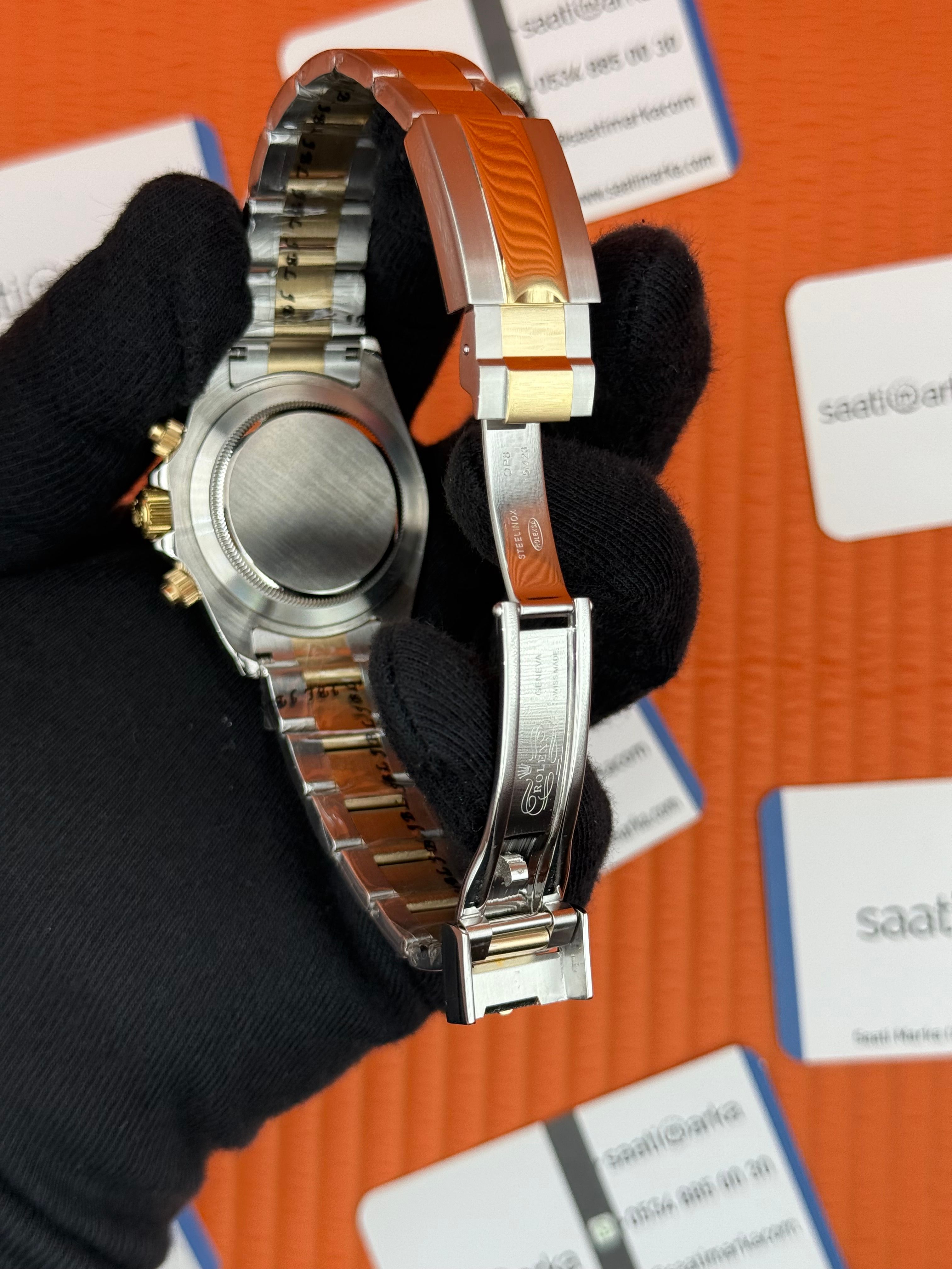 ROLEX Daytona yellow dial gold silver kasa-kordon