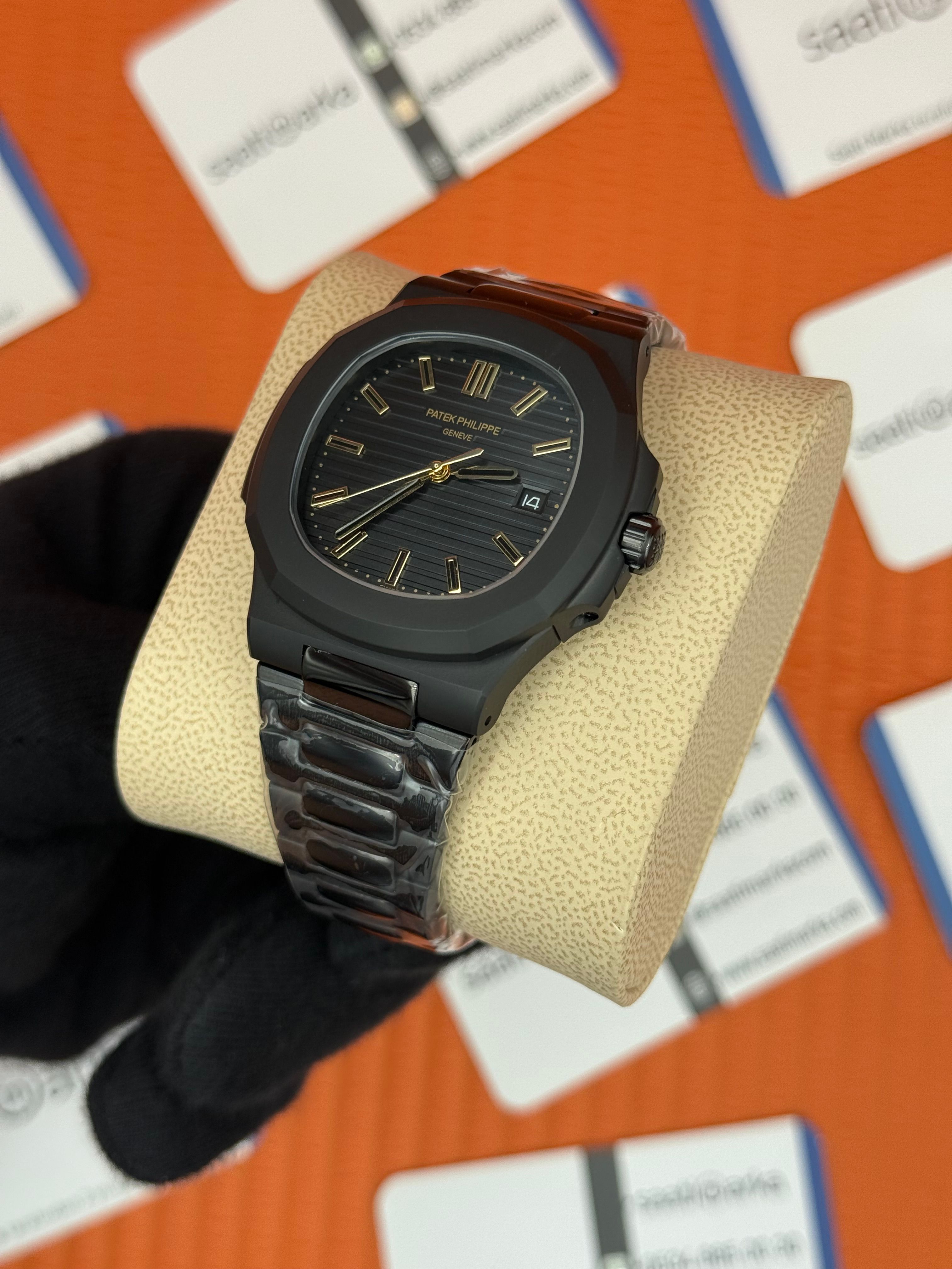 PATEK PHILIPPE NAUTİLUS FULL SİYAH GOLD İNDEX 40MM 