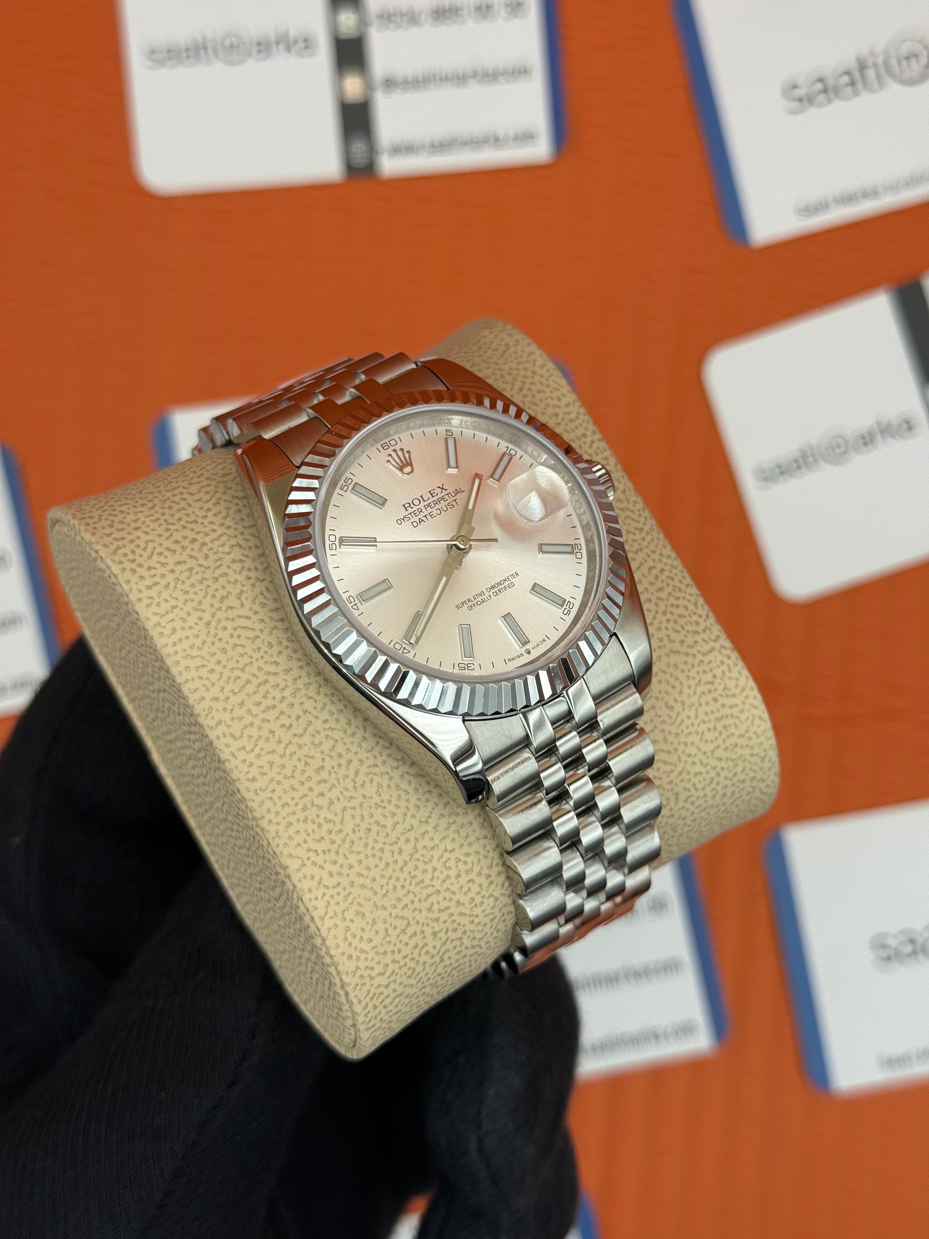 ROLEX Datejust white dial silver jubilee kodon