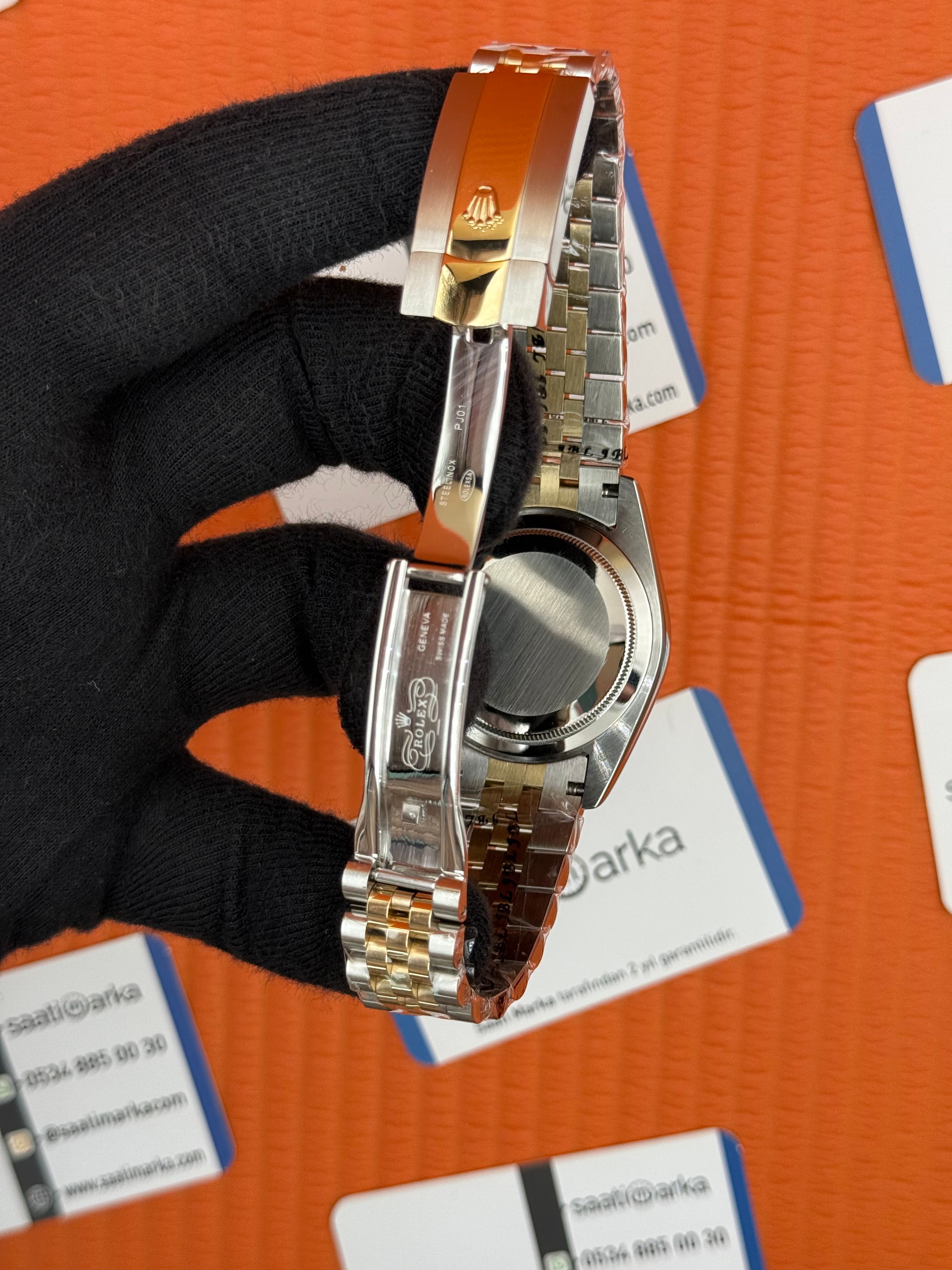ROLEX Datejust baget taşlı champagne dial gold-silver jubilee kordon