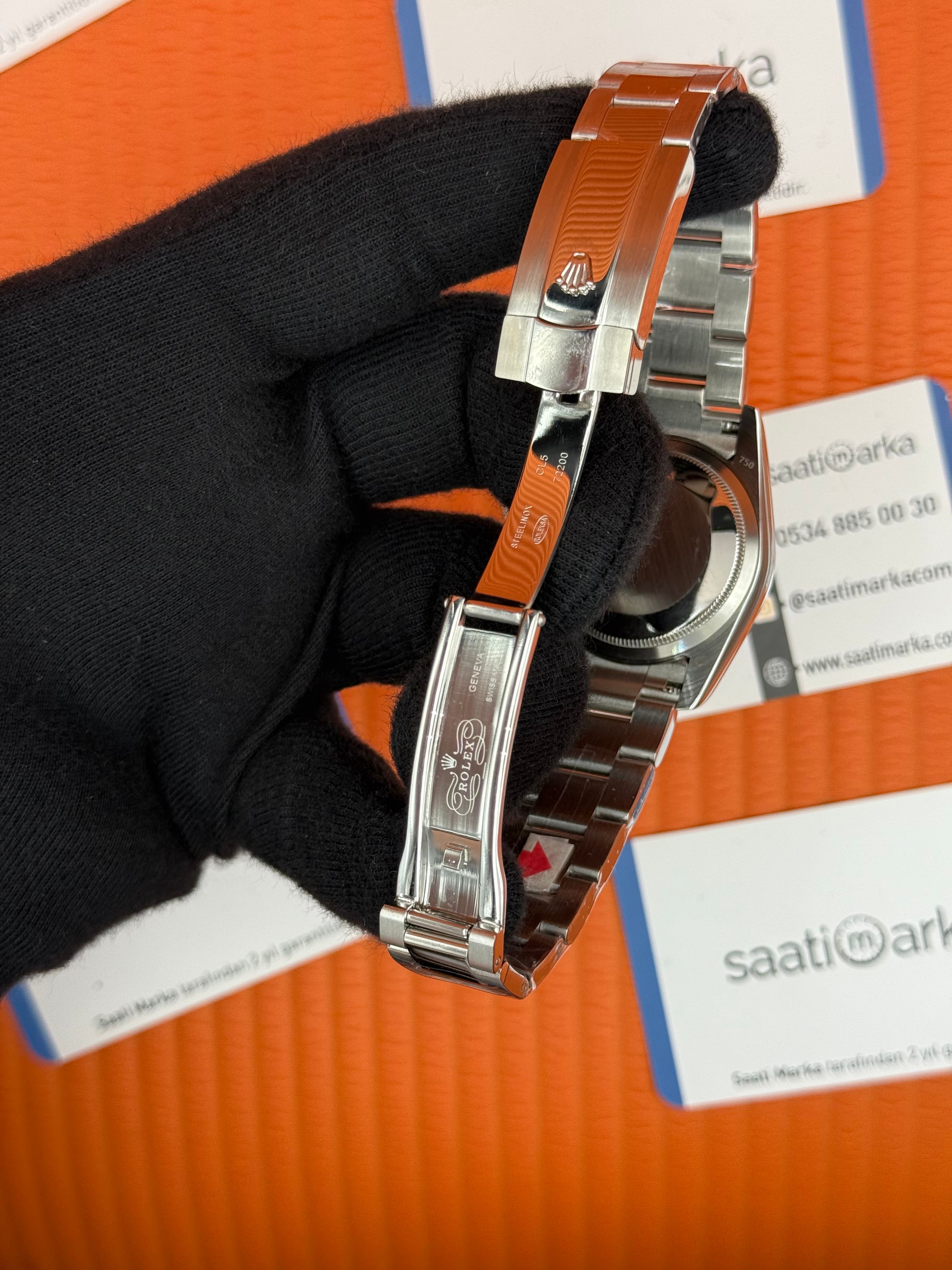 ROLEX datjust 36mm silver oyster kordon gri kadran