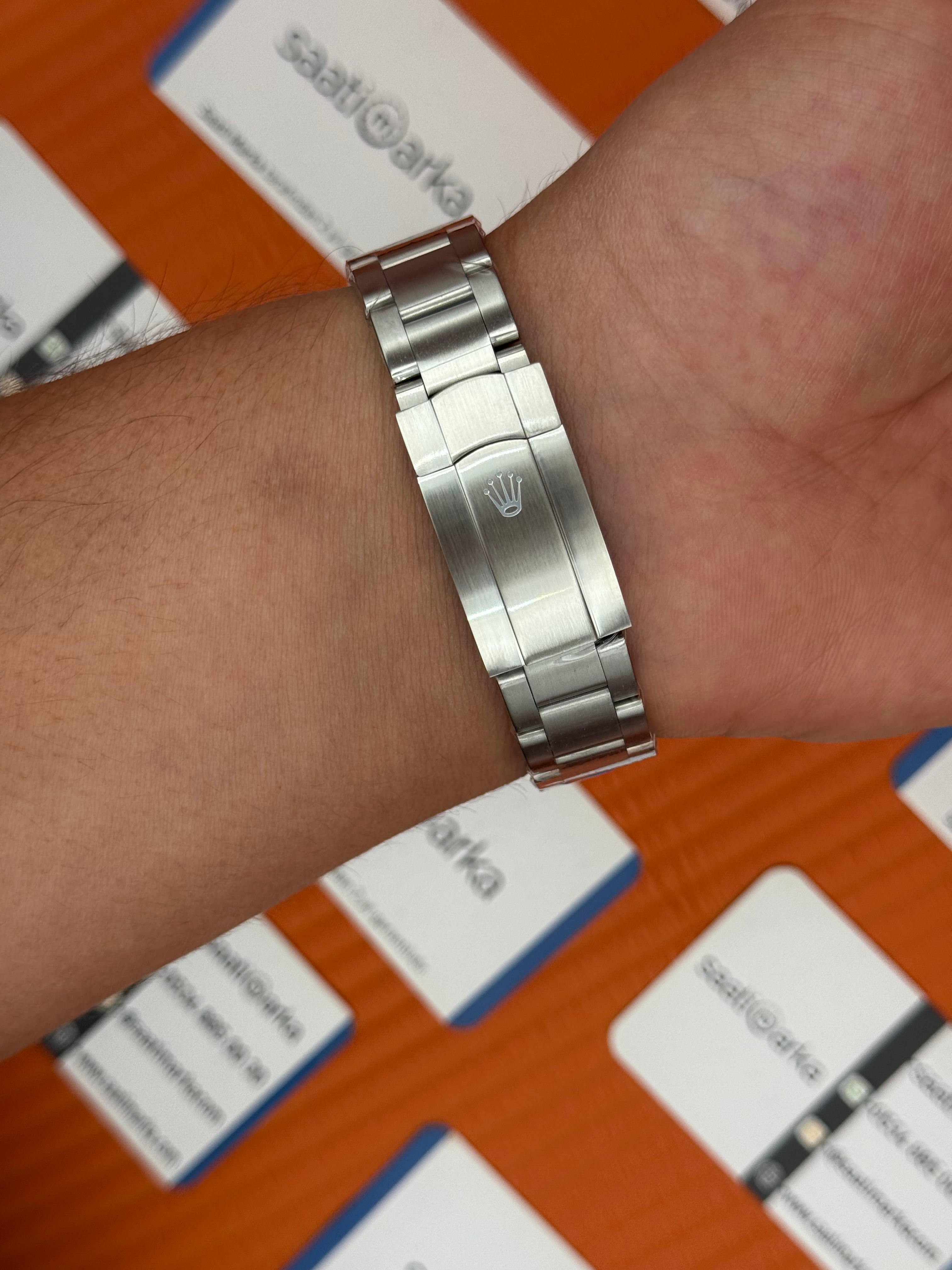 ROLEX oyster perpetual celebration kadran silver kasa kordon erkek kol saati