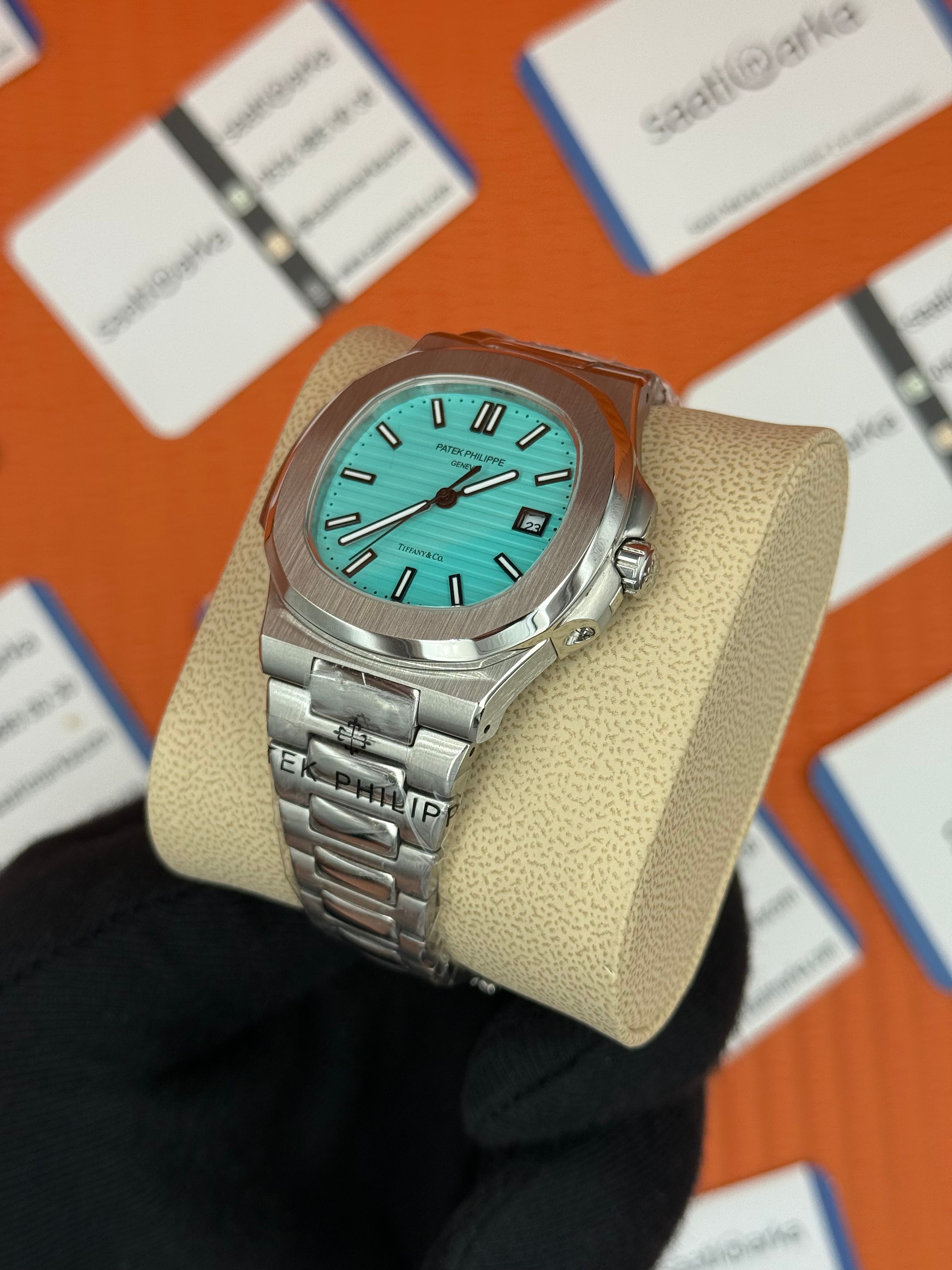 PATEK PHILIPPE NAUTİLUS TİFANYY DİAL SİLVER KASA-KORDON