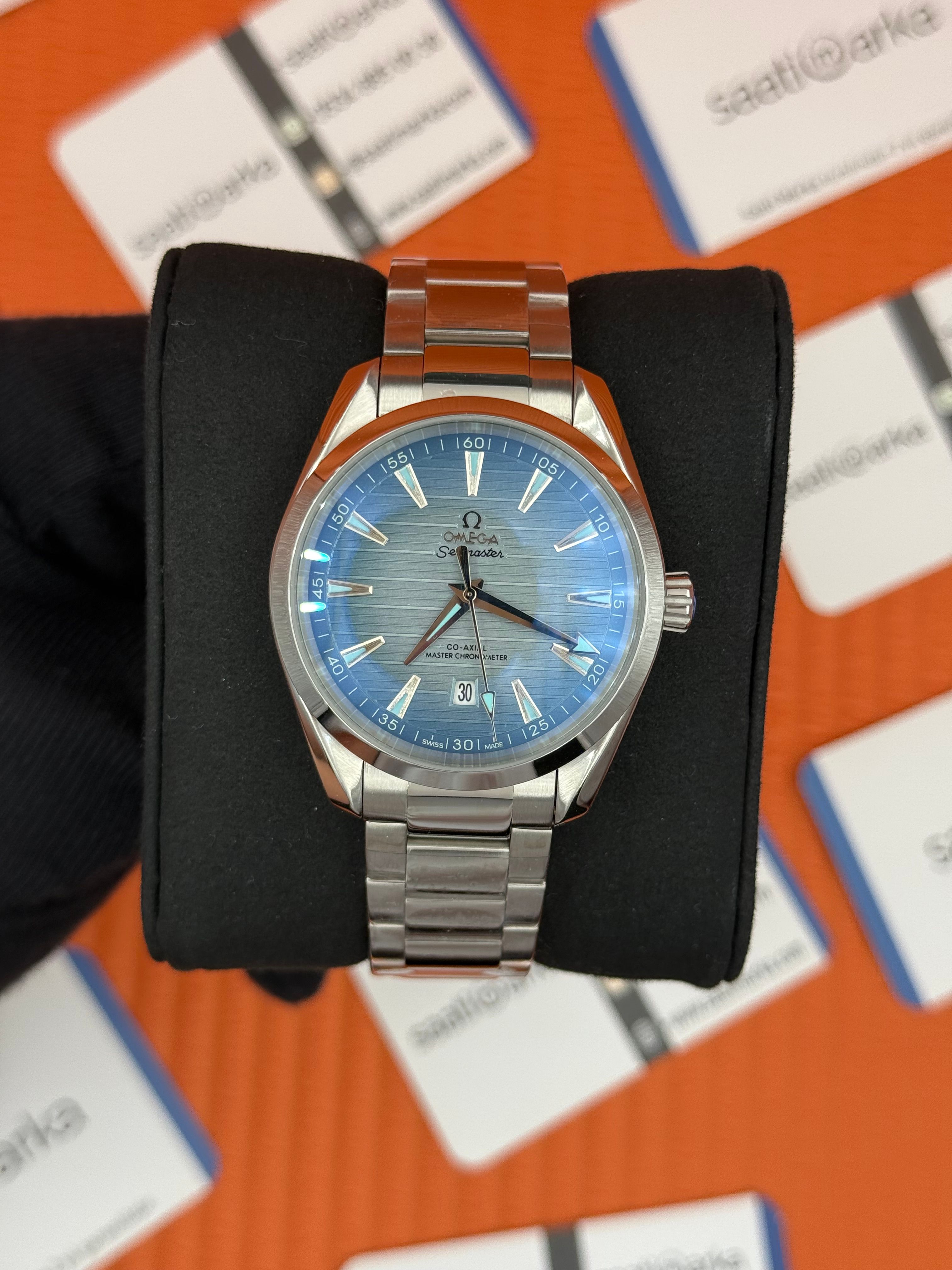 OMEGA SEAMSTER AQUA TERRA MAVİ KADRAN  