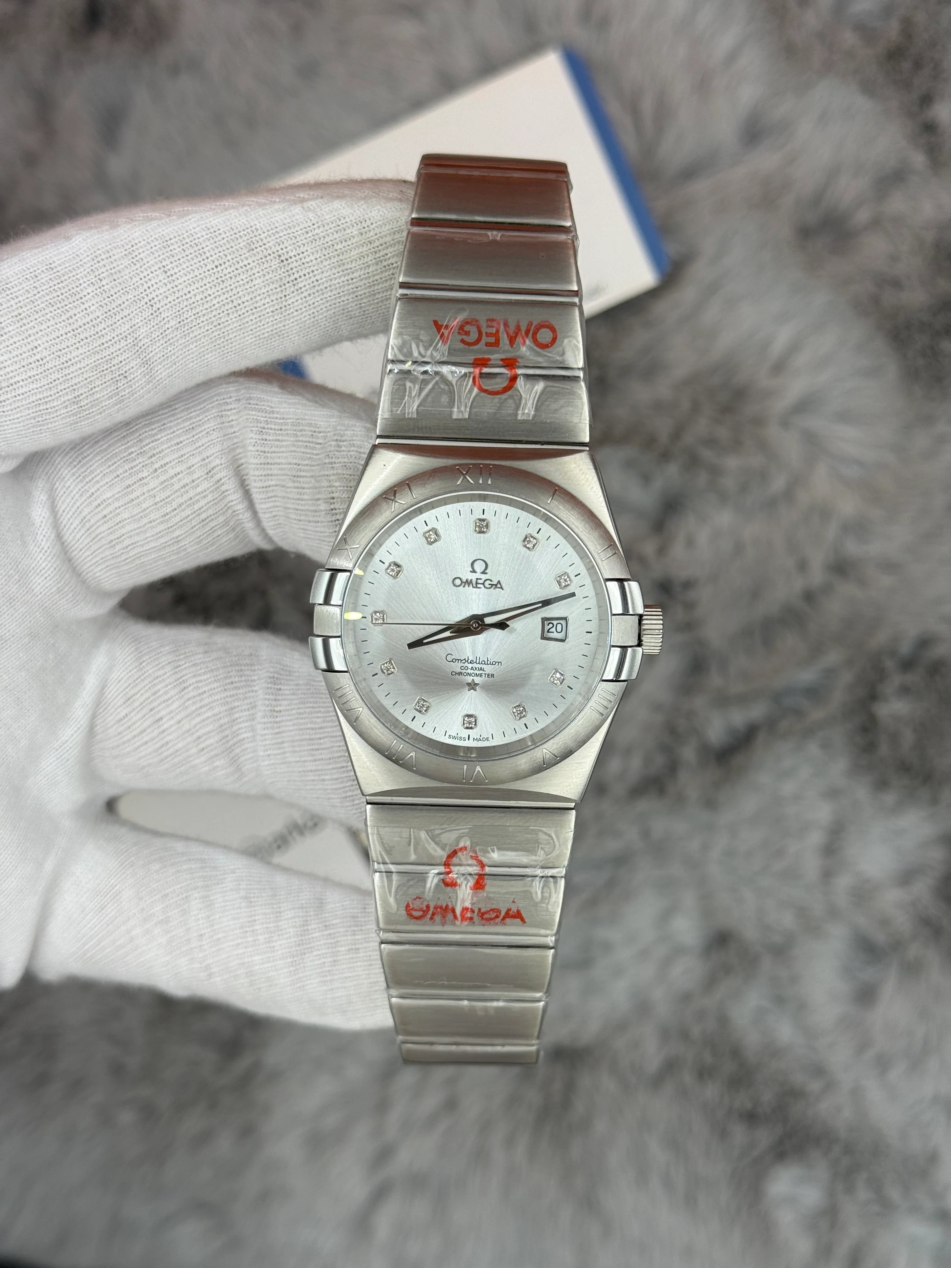 OMEGA CONSTELLATİON CO-AXİAL 40MM BEYAZ KADRAN SİLVER KASA KORDON