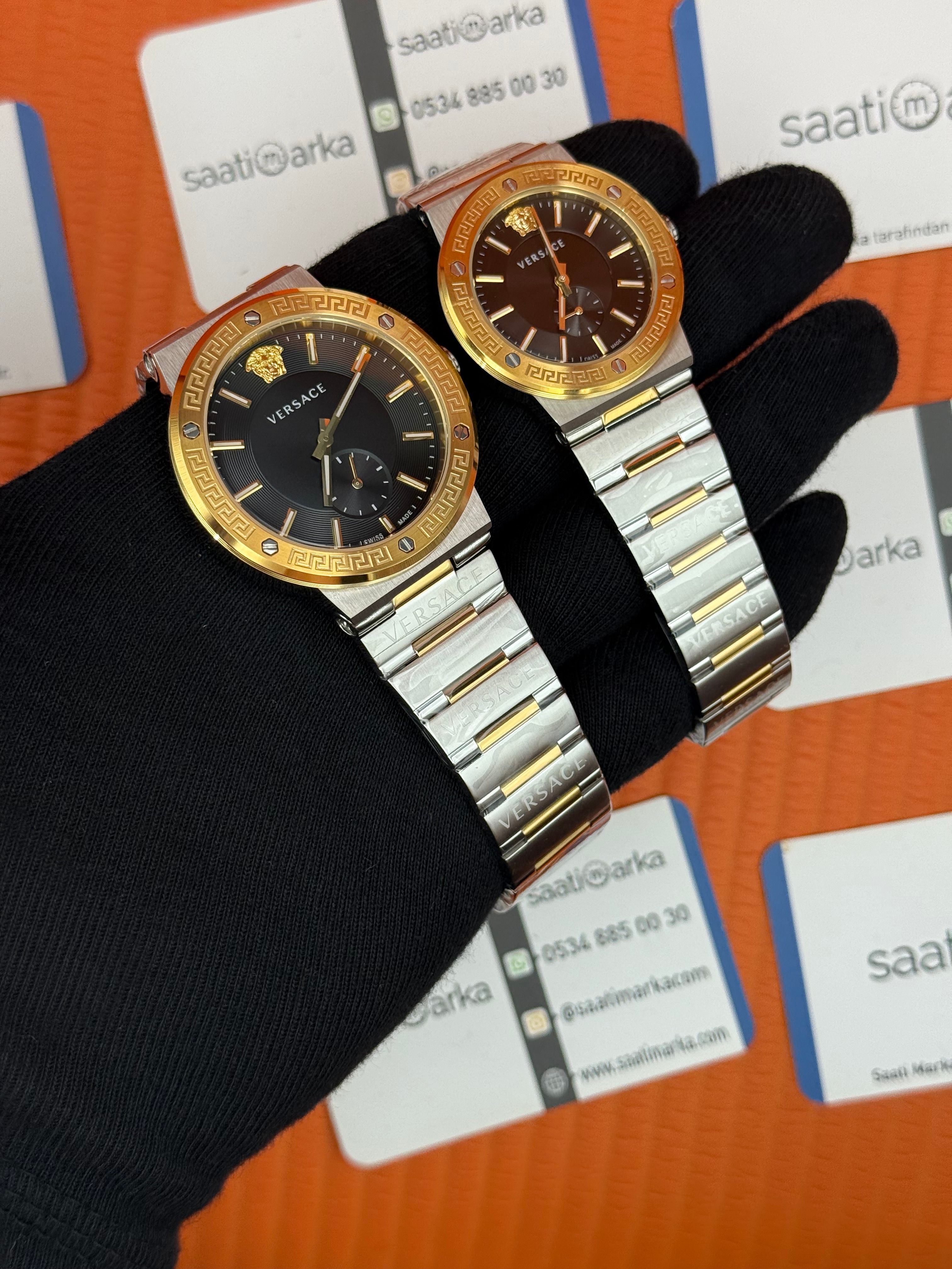 VERSACE çift kombini kadın 35mm erkek 43mm