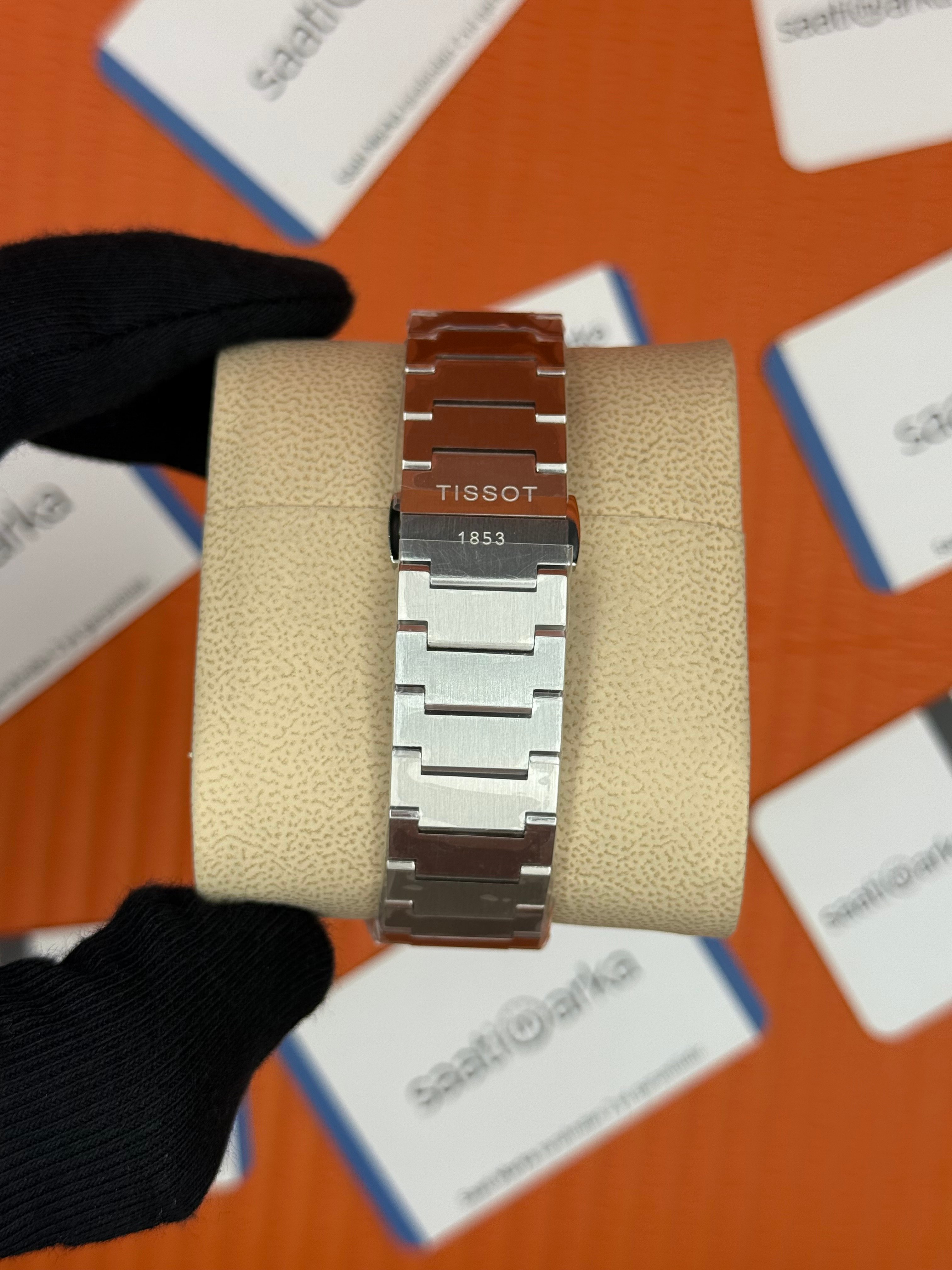TISSOT PRX 40MM siyah kadran silver kasa kordon erkek kol saati