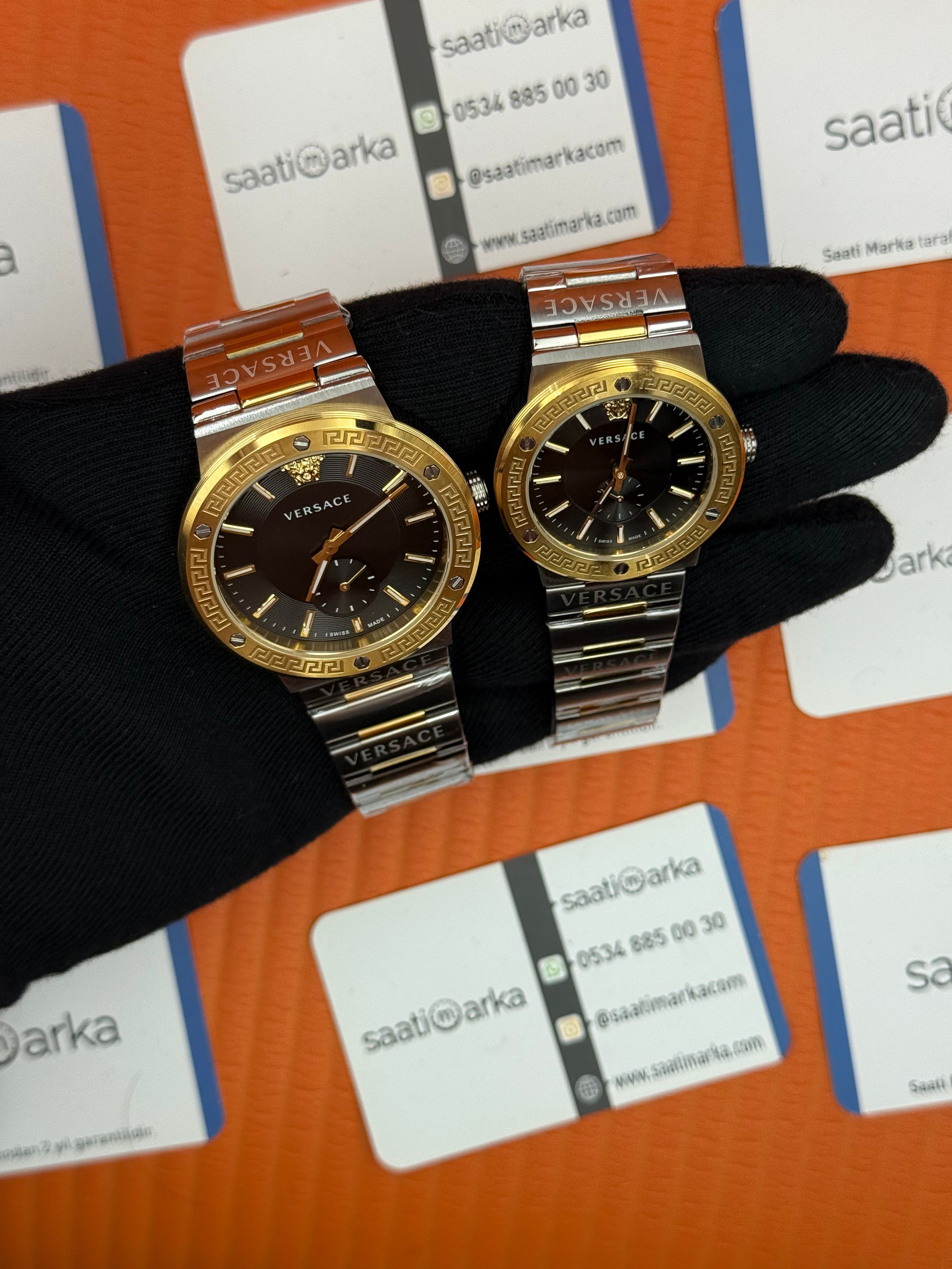 VERSACE çift kombini kadın 35mm erkek 43mm