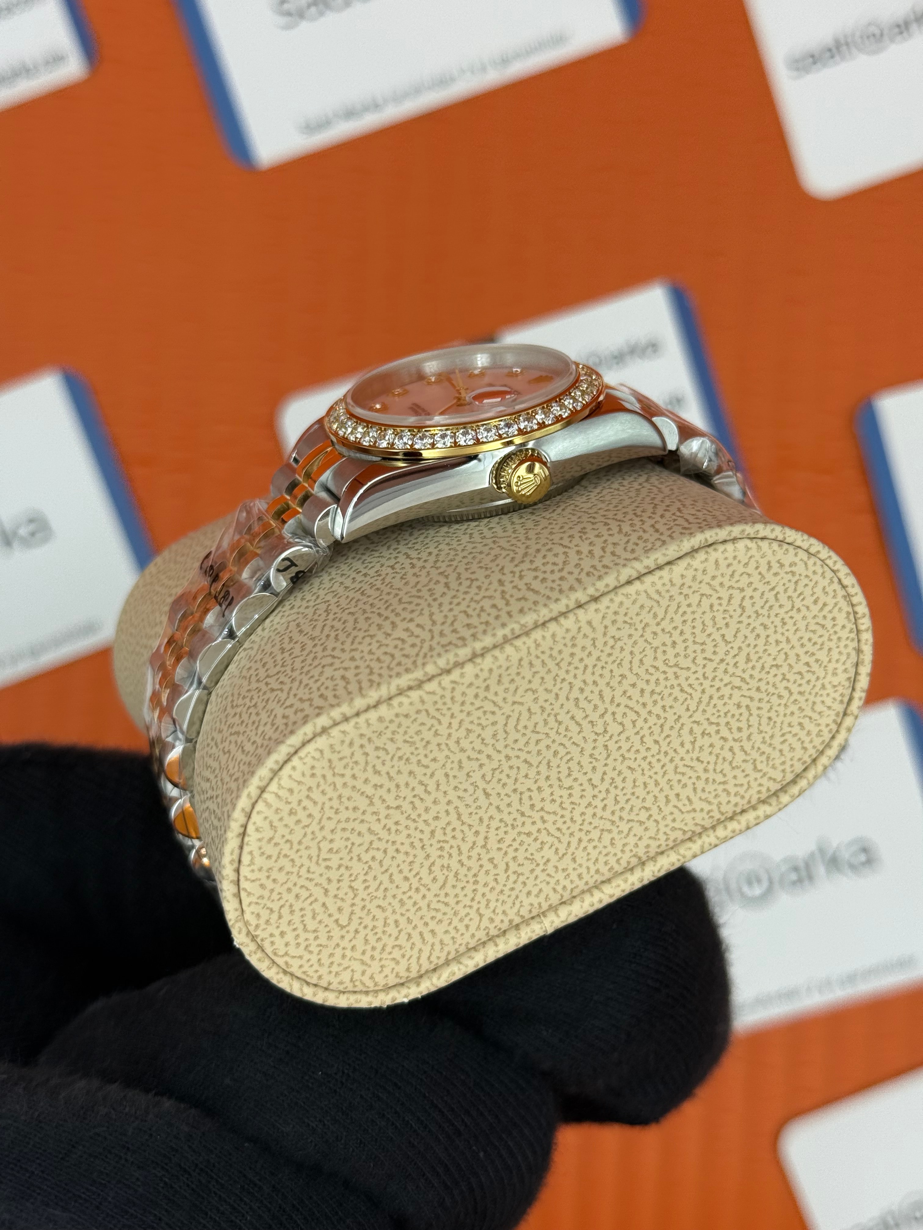 ROELX datejust 31mm toz pembe kadran gold silver jubilee kordon