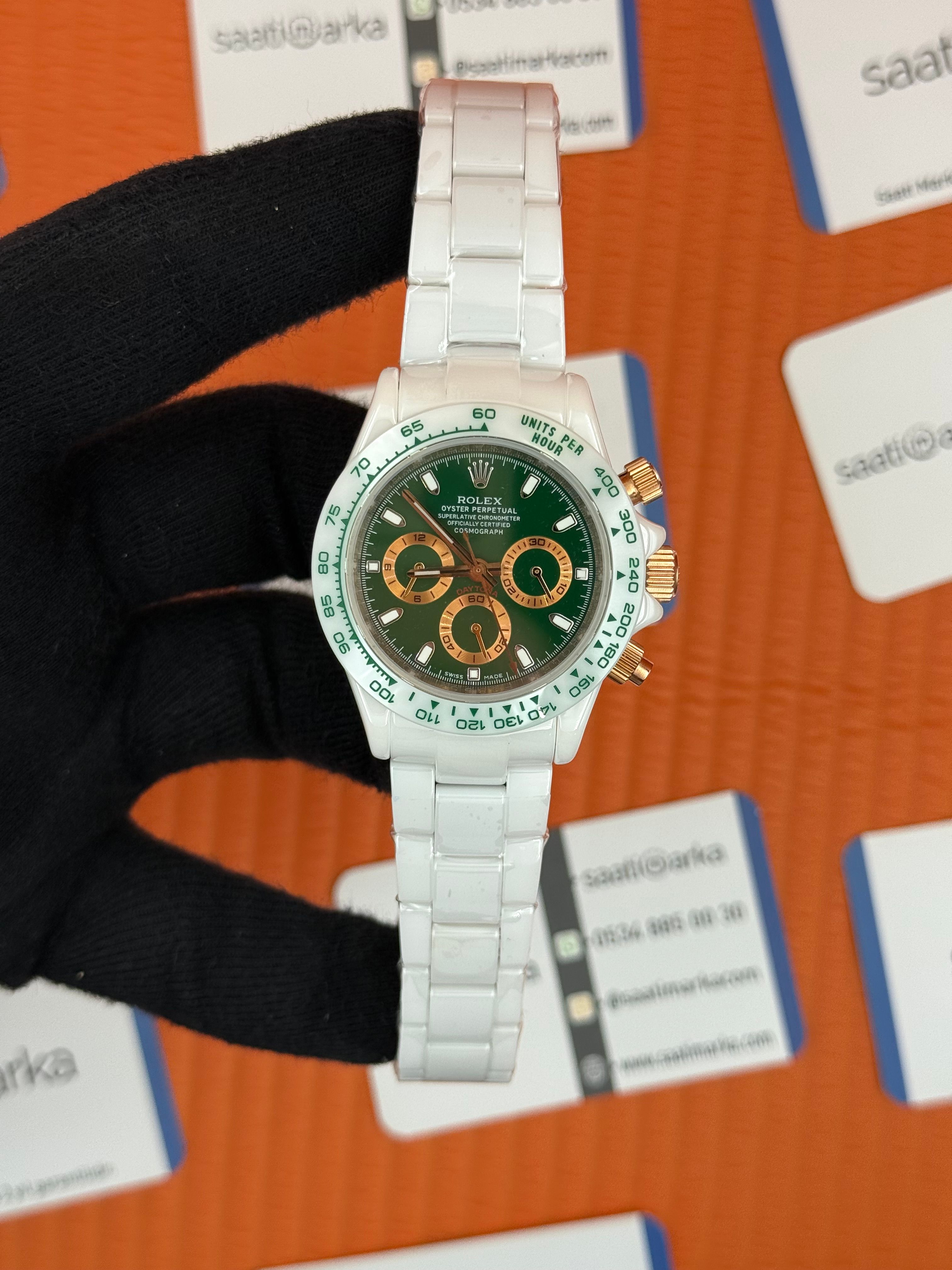 ROLEX Daytona green dial SERAMİK kasa-kordon