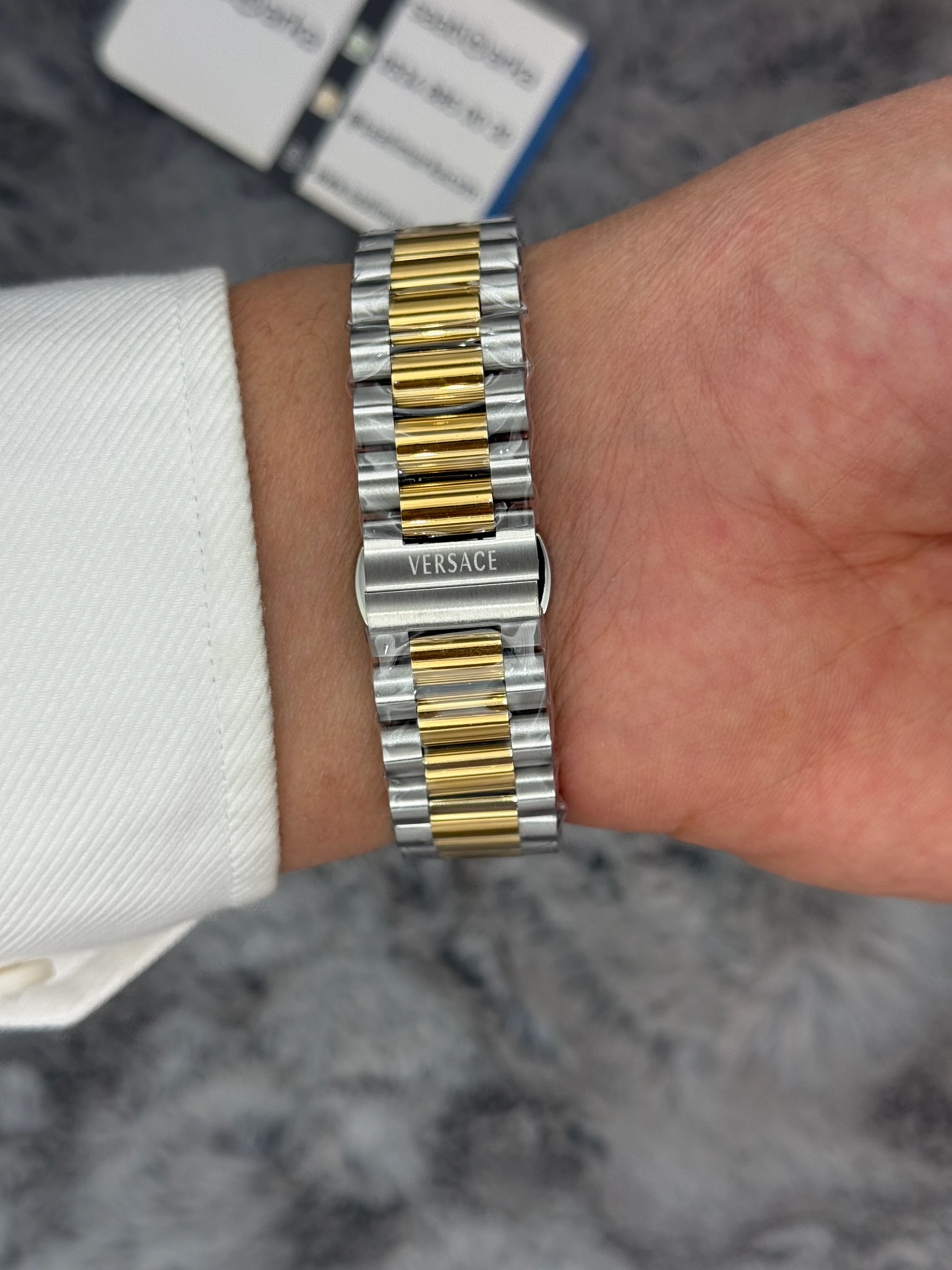 VERSACE 40MM YEŞİL KADRAN GOLD SİLVER KASA KORDON ERKEK KOL SAATİ