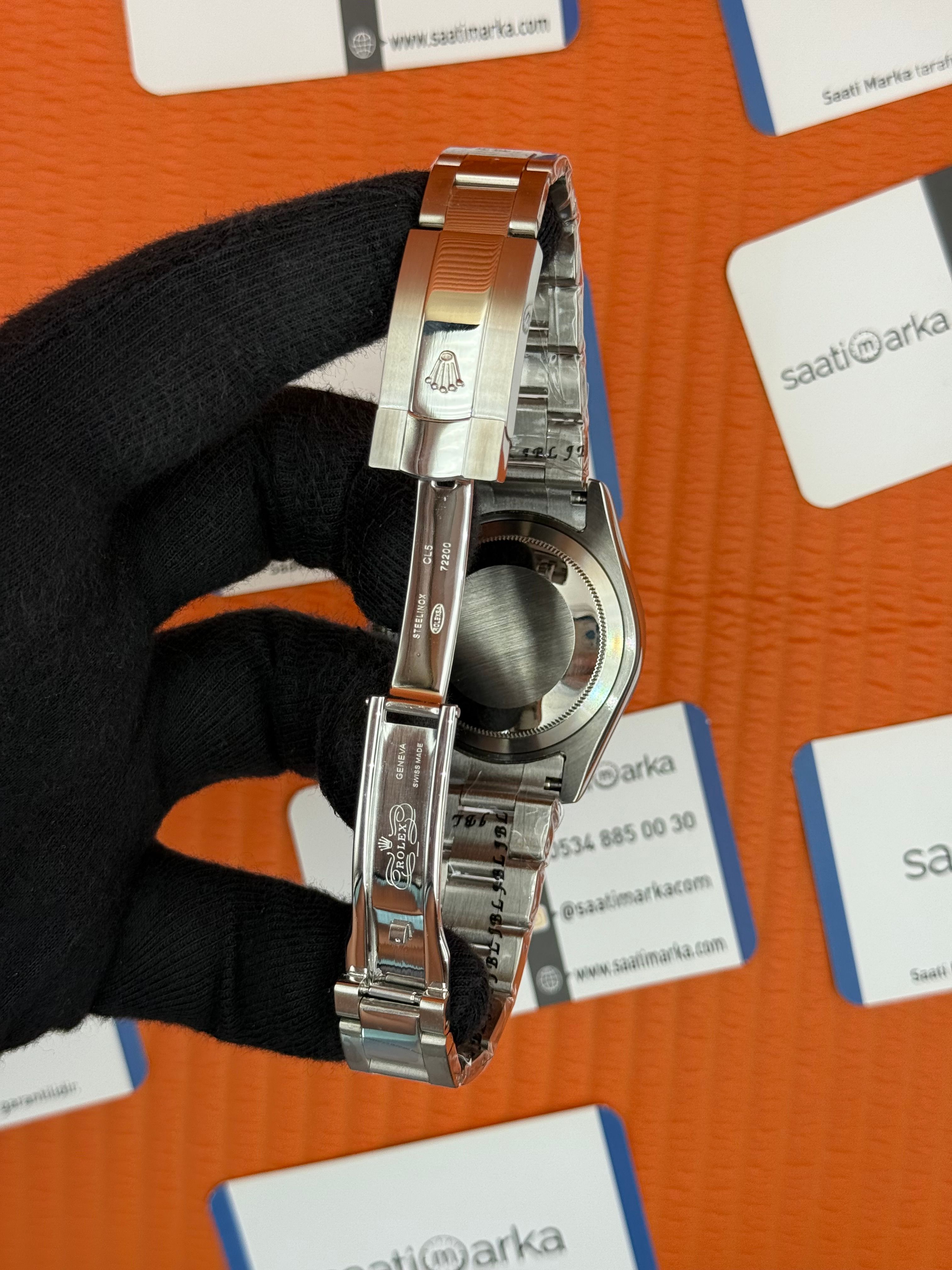 ROLEX Datejust cherry dial silver oyster kordon