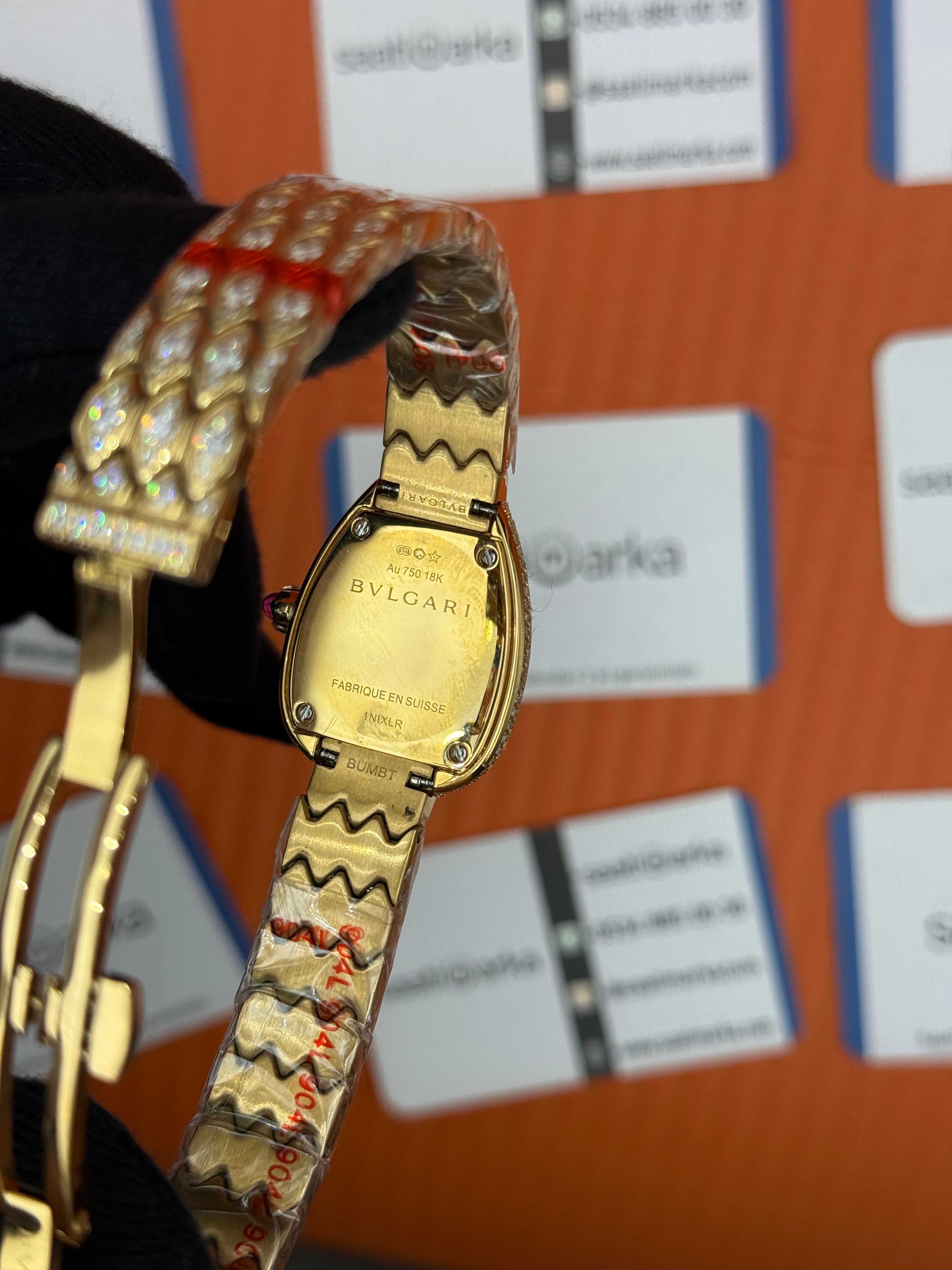 BVLGARİ serpenti seduttori full diamond gold kasa kordon kadın kol saati