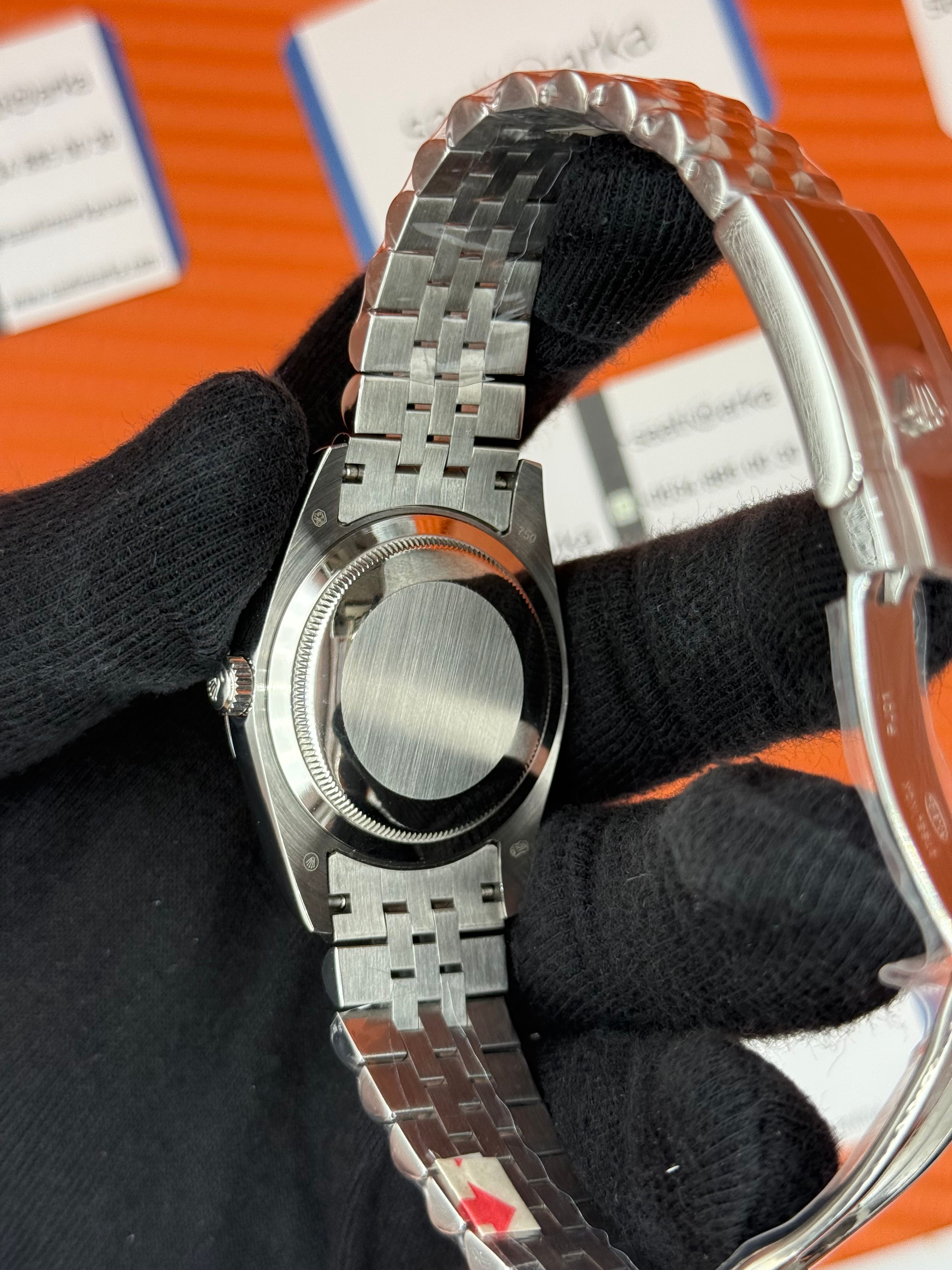 ROLEX Day Date baget taşlı beyaz kadran  silver jubilee kordon