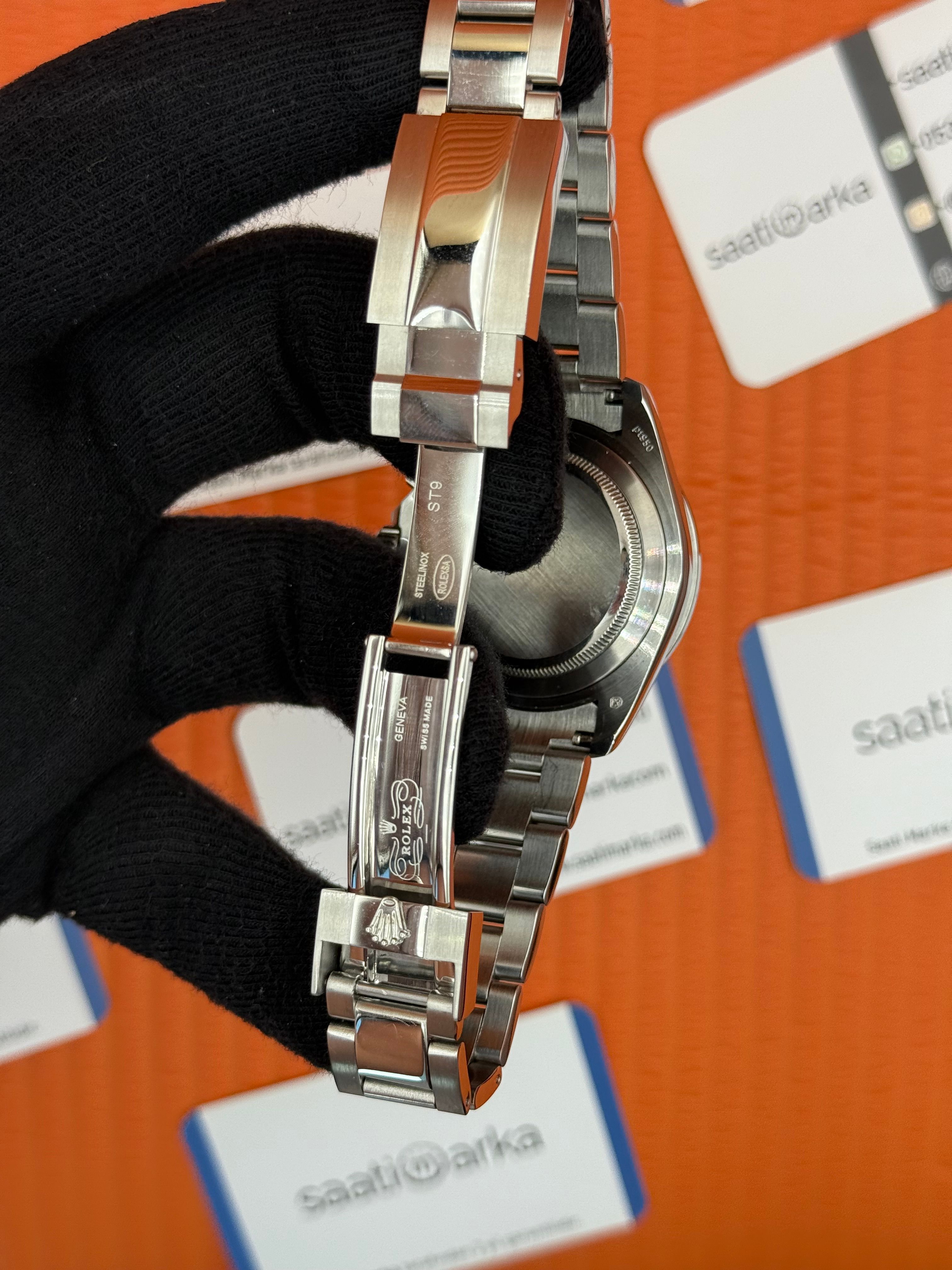 ROLEX Daytona taşlı bezel grey dial silver kasa-kordon