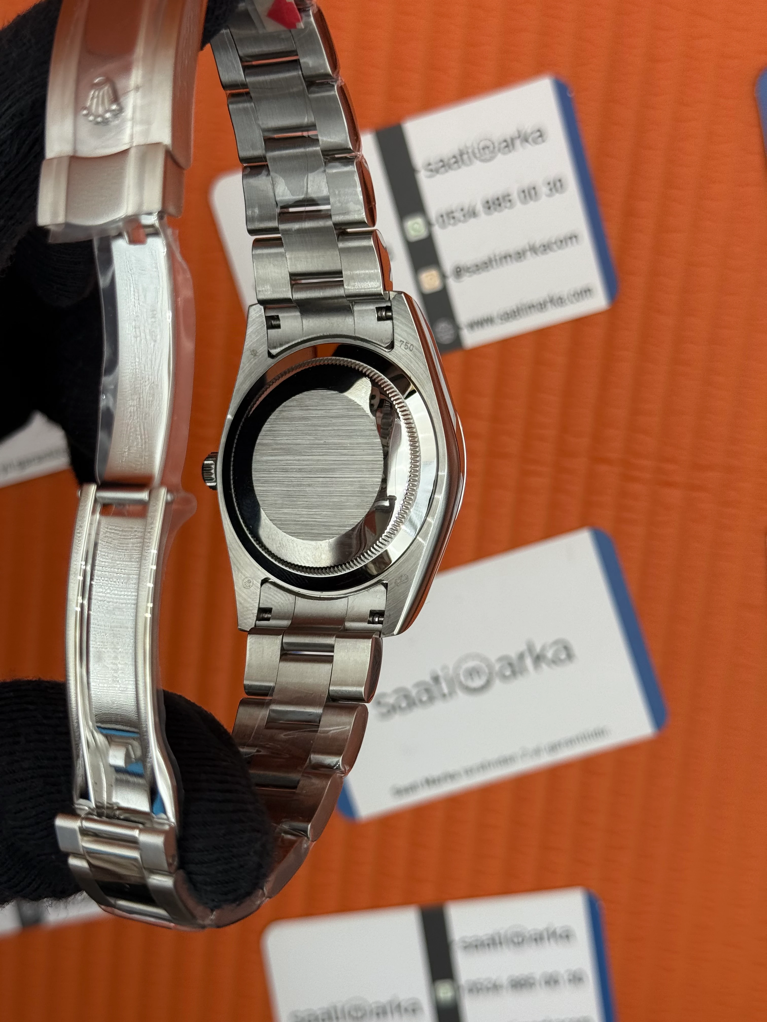 ROLEX Datejust baget taşlı white dial silver oyster kordon