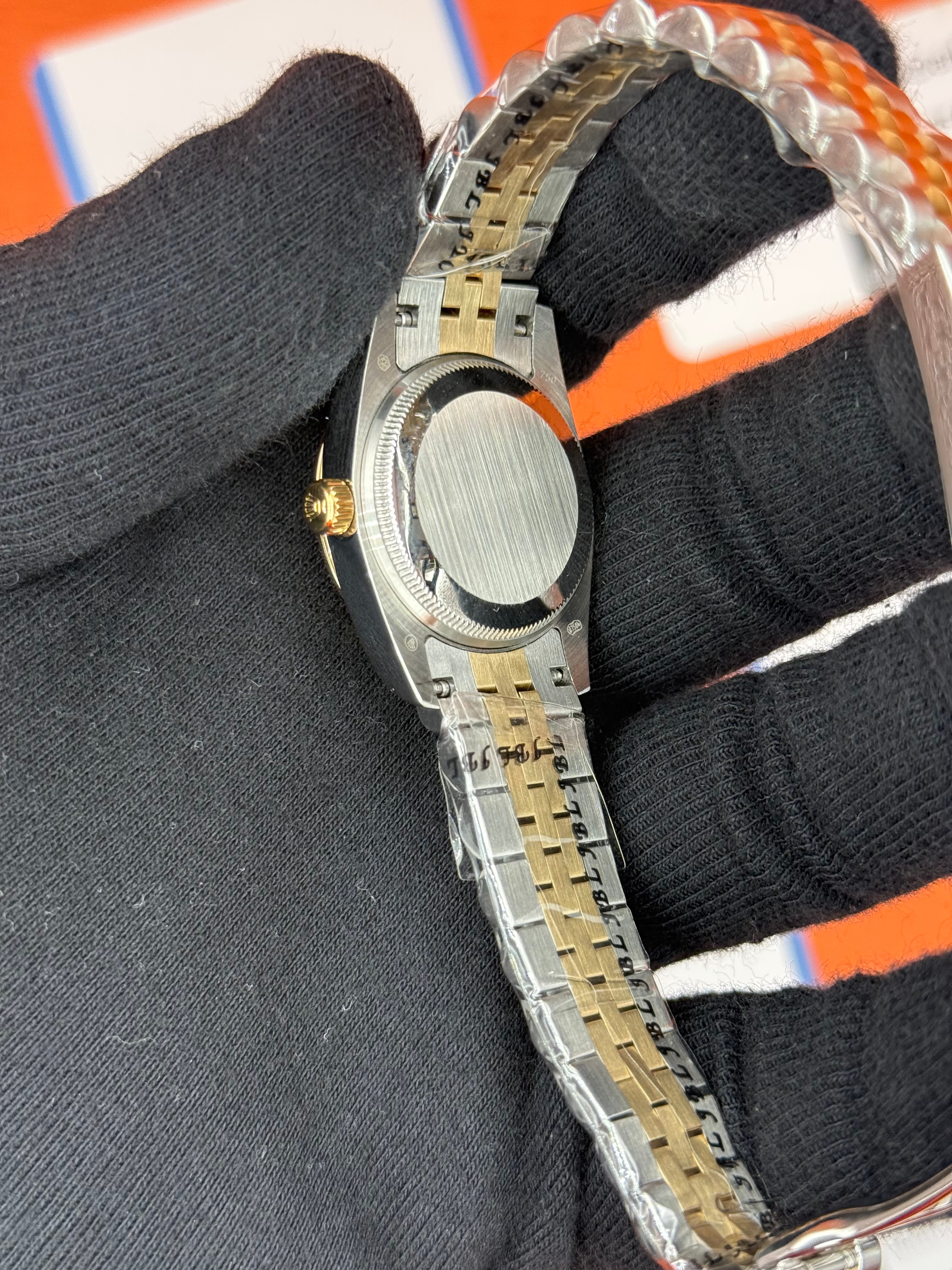 ROELX datejust 31mm siyah baget taşlı kadran gold silver jubilee kordon