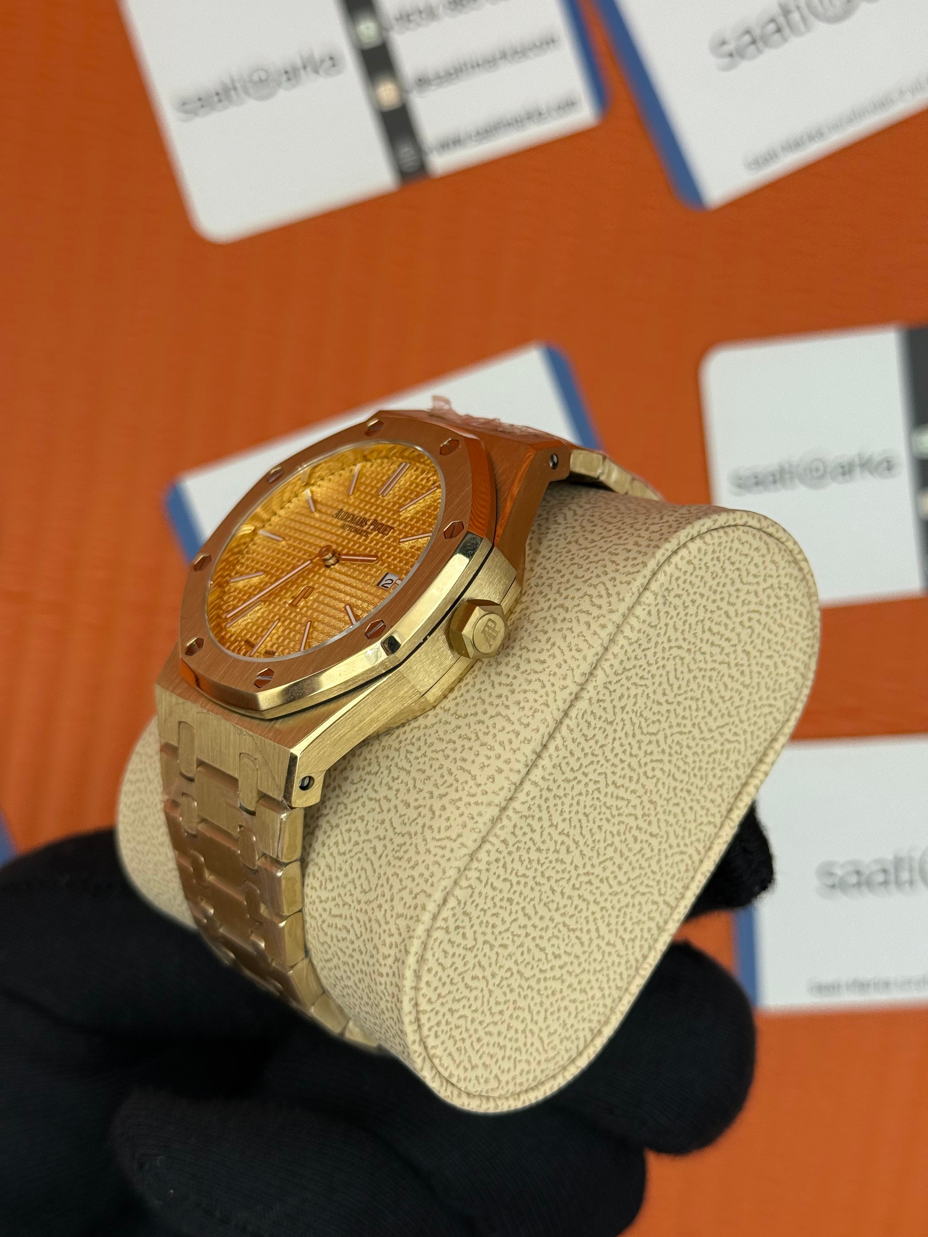 AUDEMARS PİGUET GOLD KADRAN GOLD KASA KORDON AUTOMATİK MEKANİZMA 