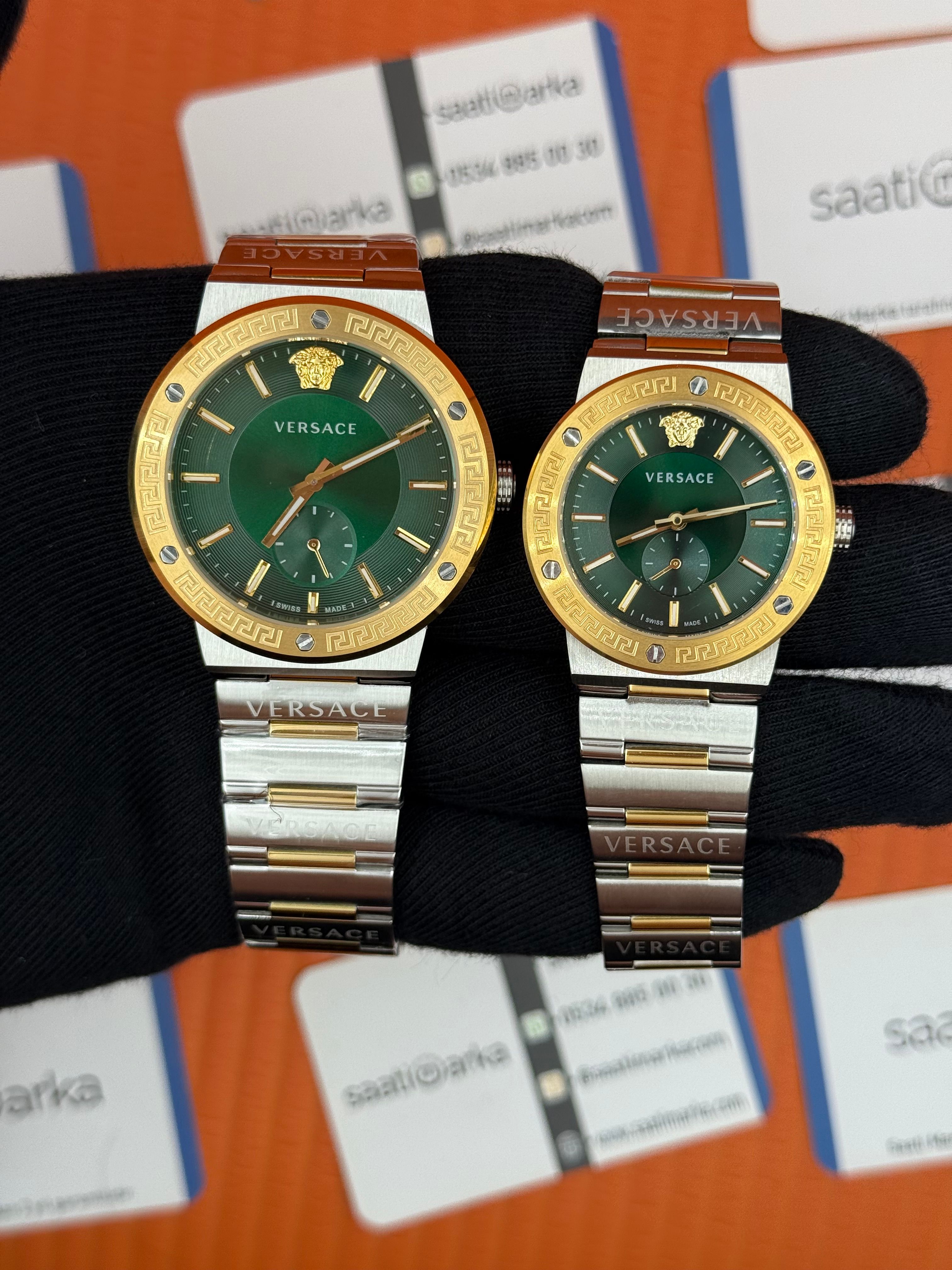 VERSACE çift kombini kadın 35mm erkek 43mm