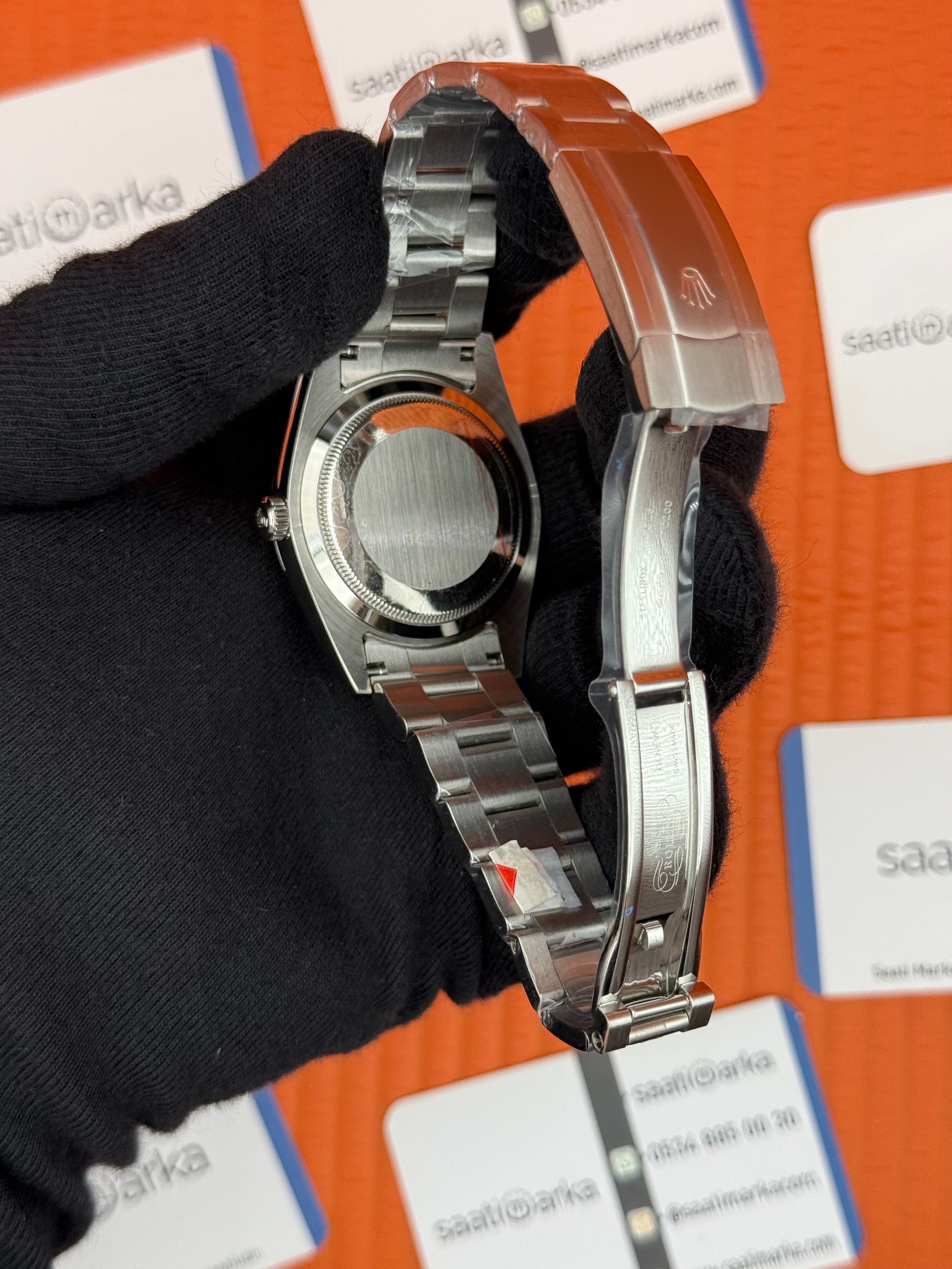 ROLEX OYSTER  Perpetual tiffany dial silver kasa-kordon