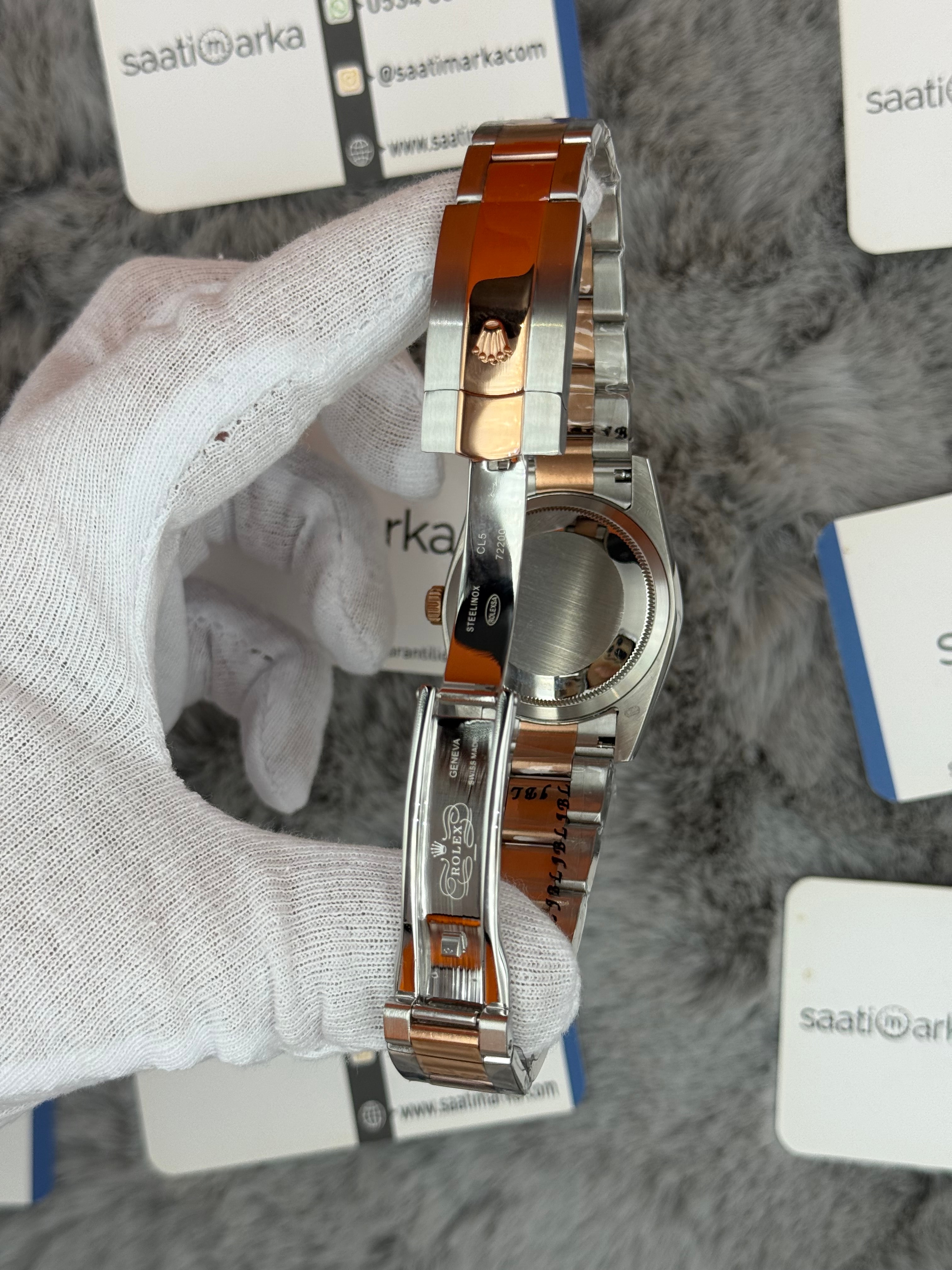 ROLEX datejust 36mm rose kadran silver kasa rose silver oyster kordon 