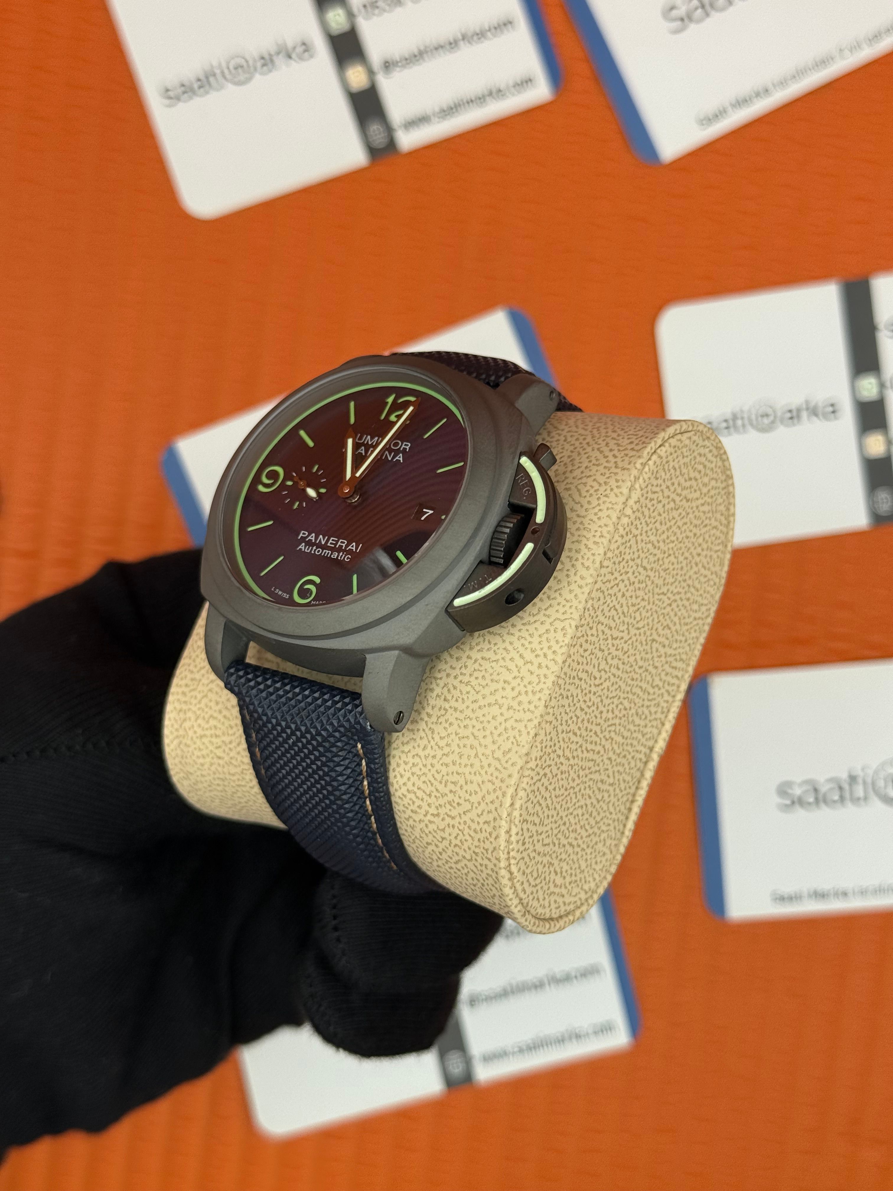 PANERAI marina automatic lacivert kordon mat gri kasa lacivert kadran