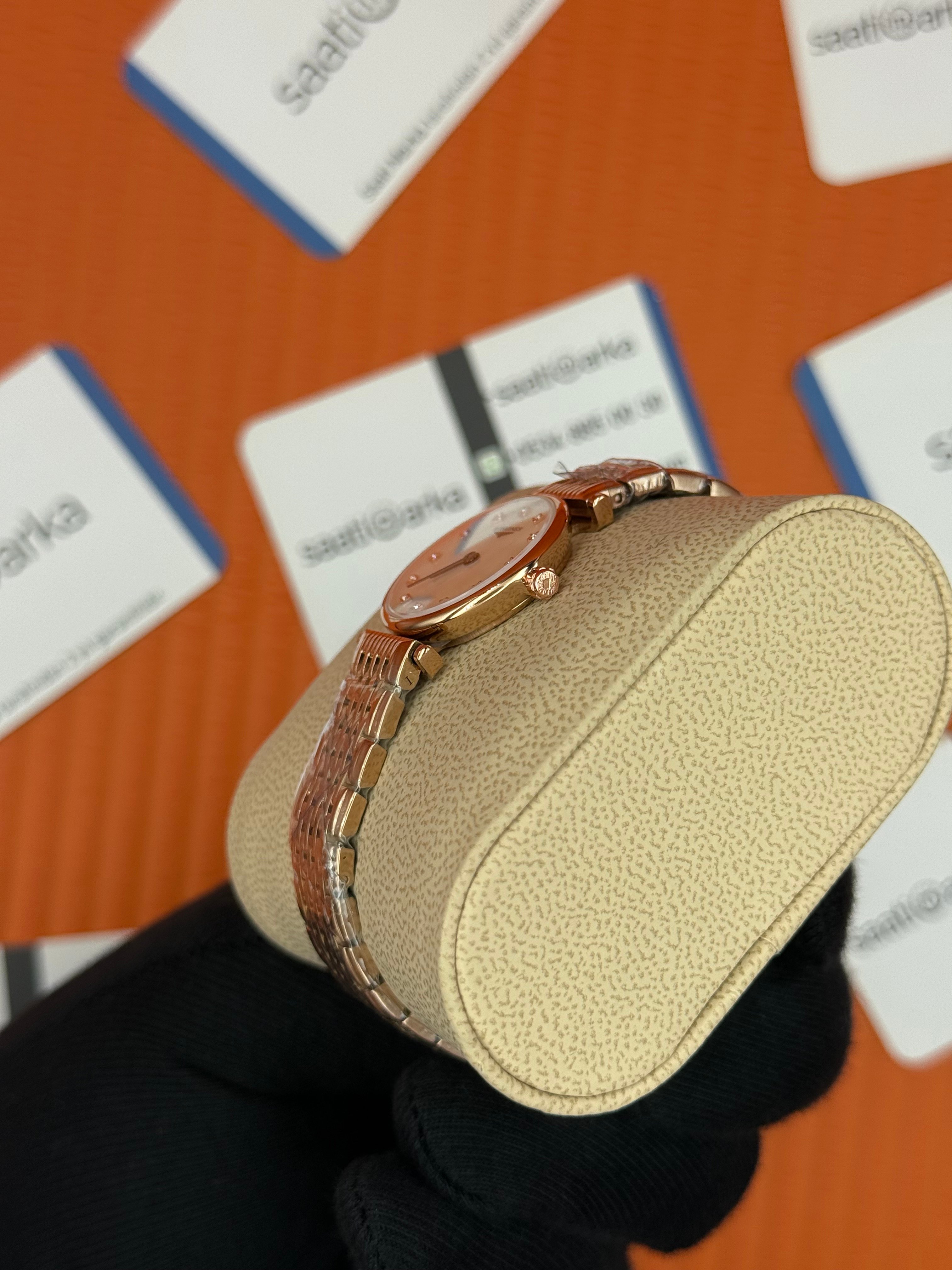 LONGINES L45121978 beyaz baget taşlı kadran  rose kasa kordon