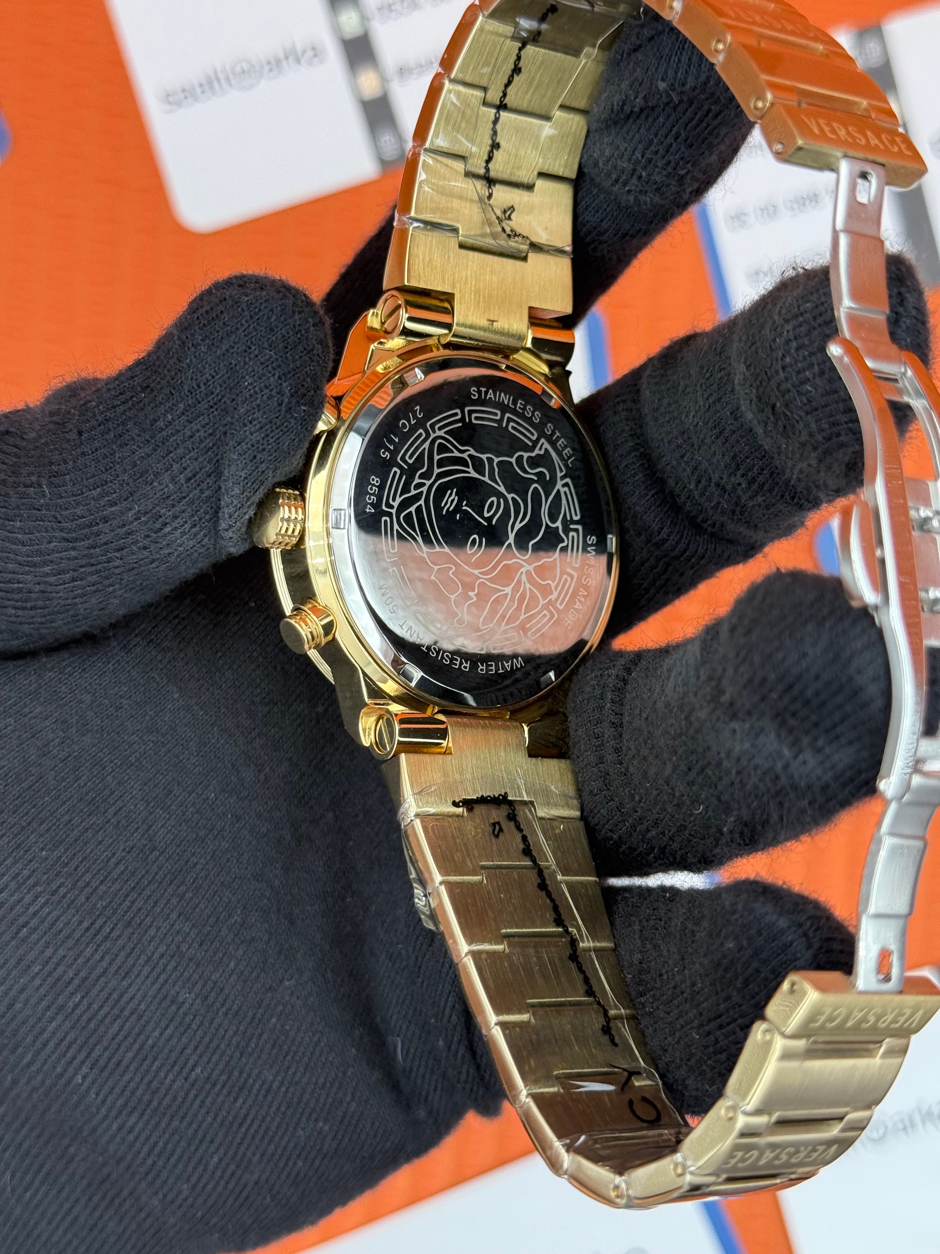 VERSACE ERKEK KOL SAATİ YEŞİL KADRAN GOLD KASA KORDON