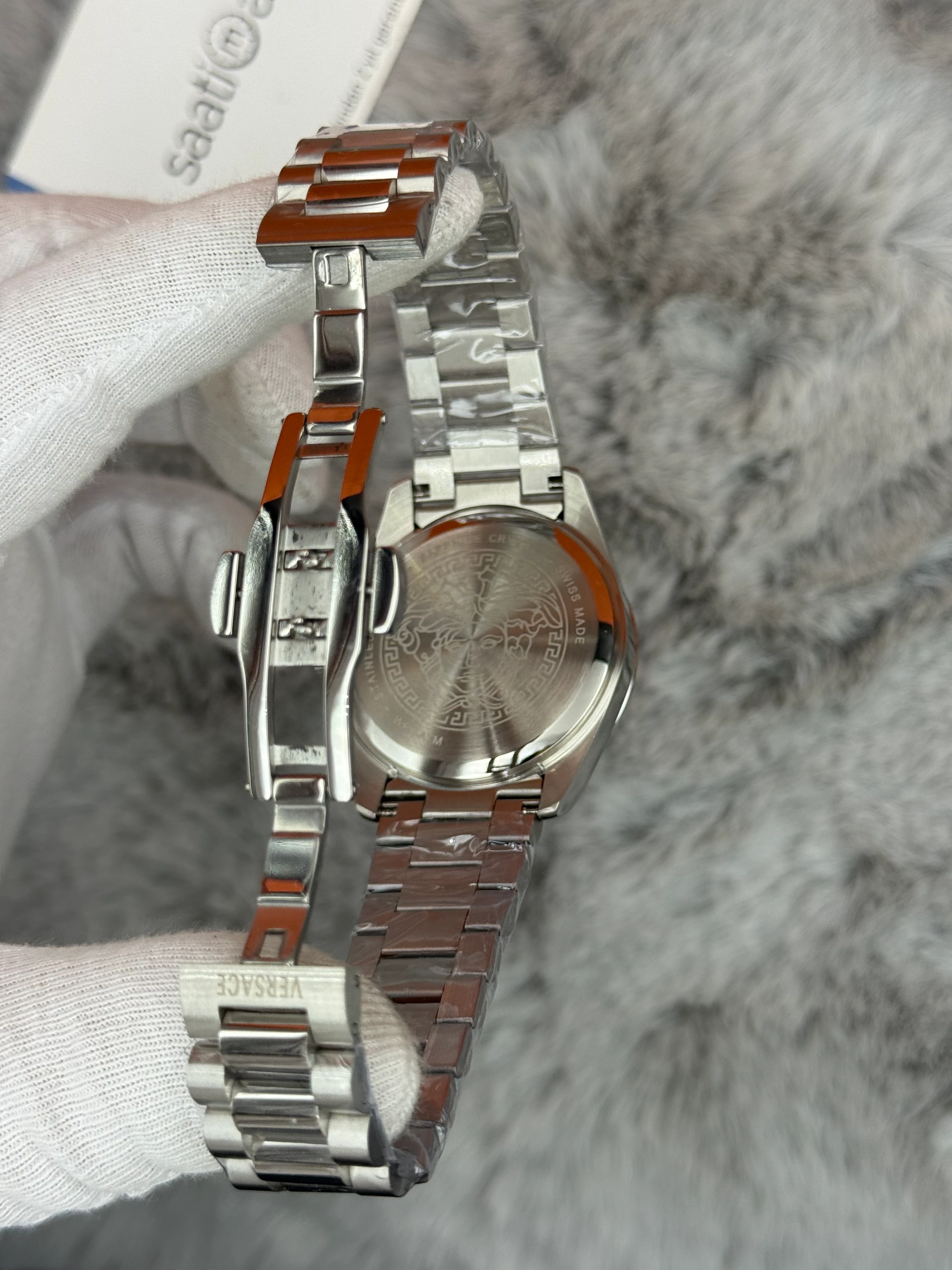 VERSACE 40MM YEŞİL KADRAN SİLVER KASA KORDON ERKEK KOL SAATİ