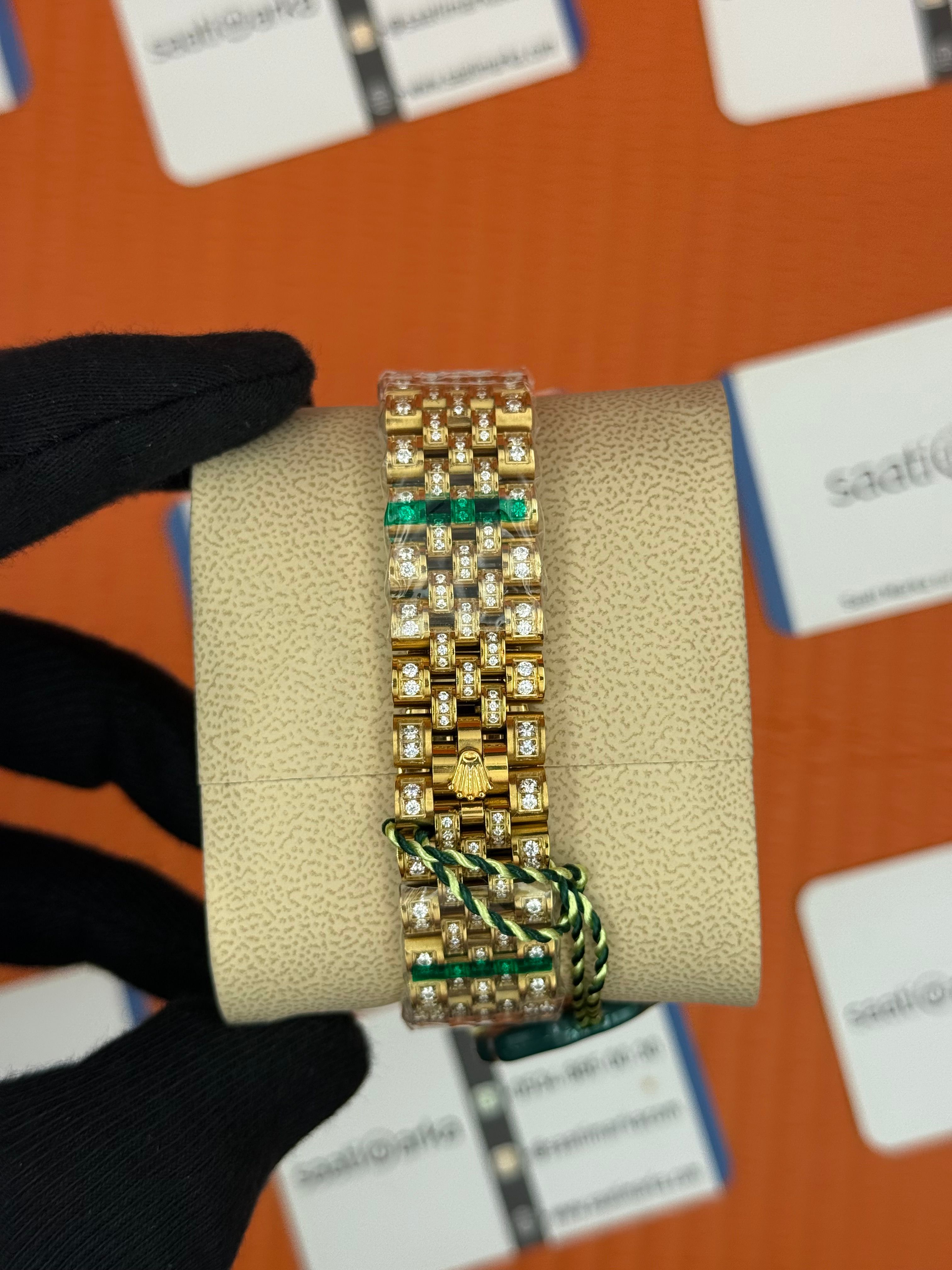 ROLEX Datejust arabic dial full diamond 41mm gold