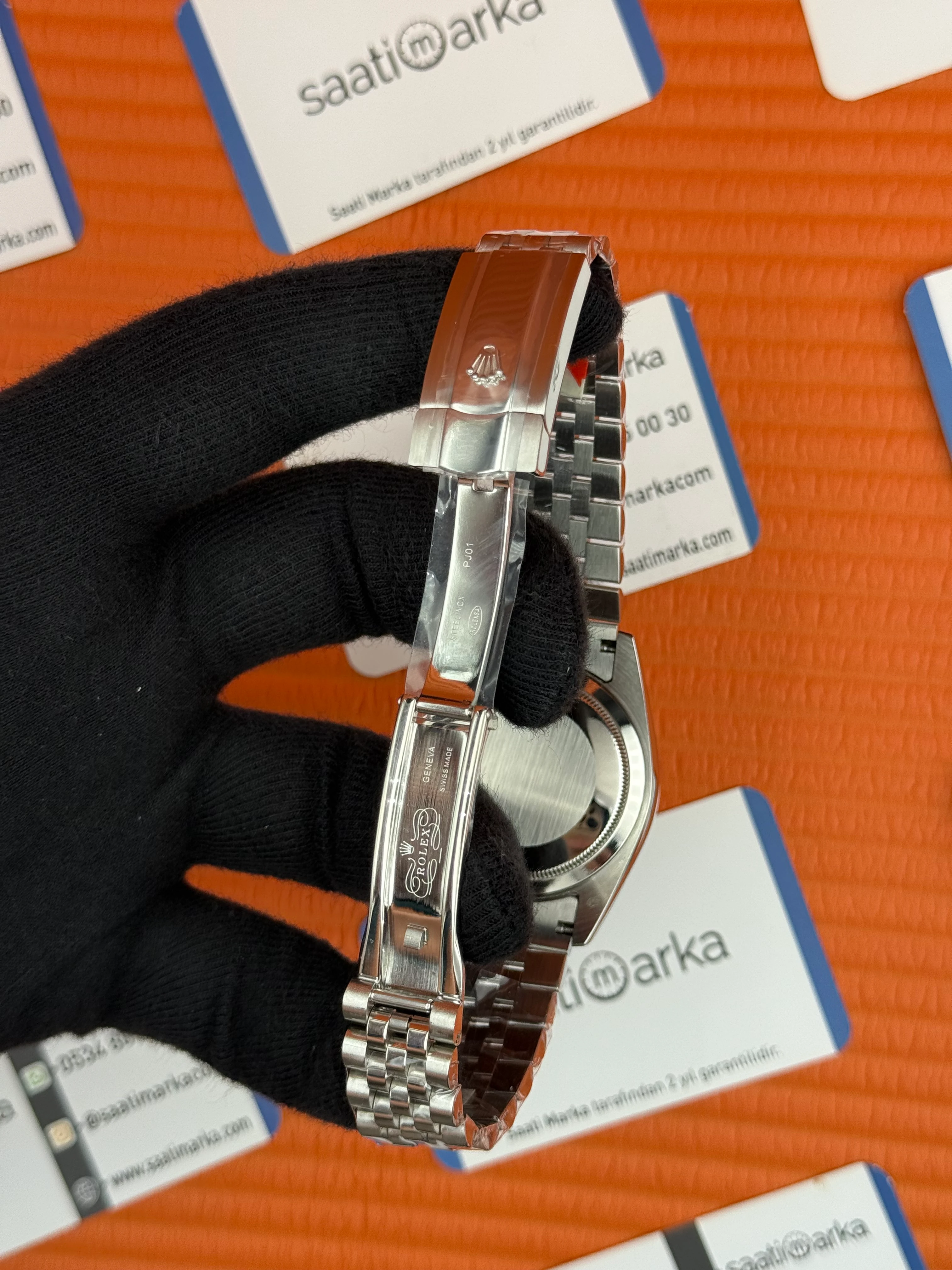 ROLEX Day Date roma rakamlı buz mavisi kadran silver jubilee kordon