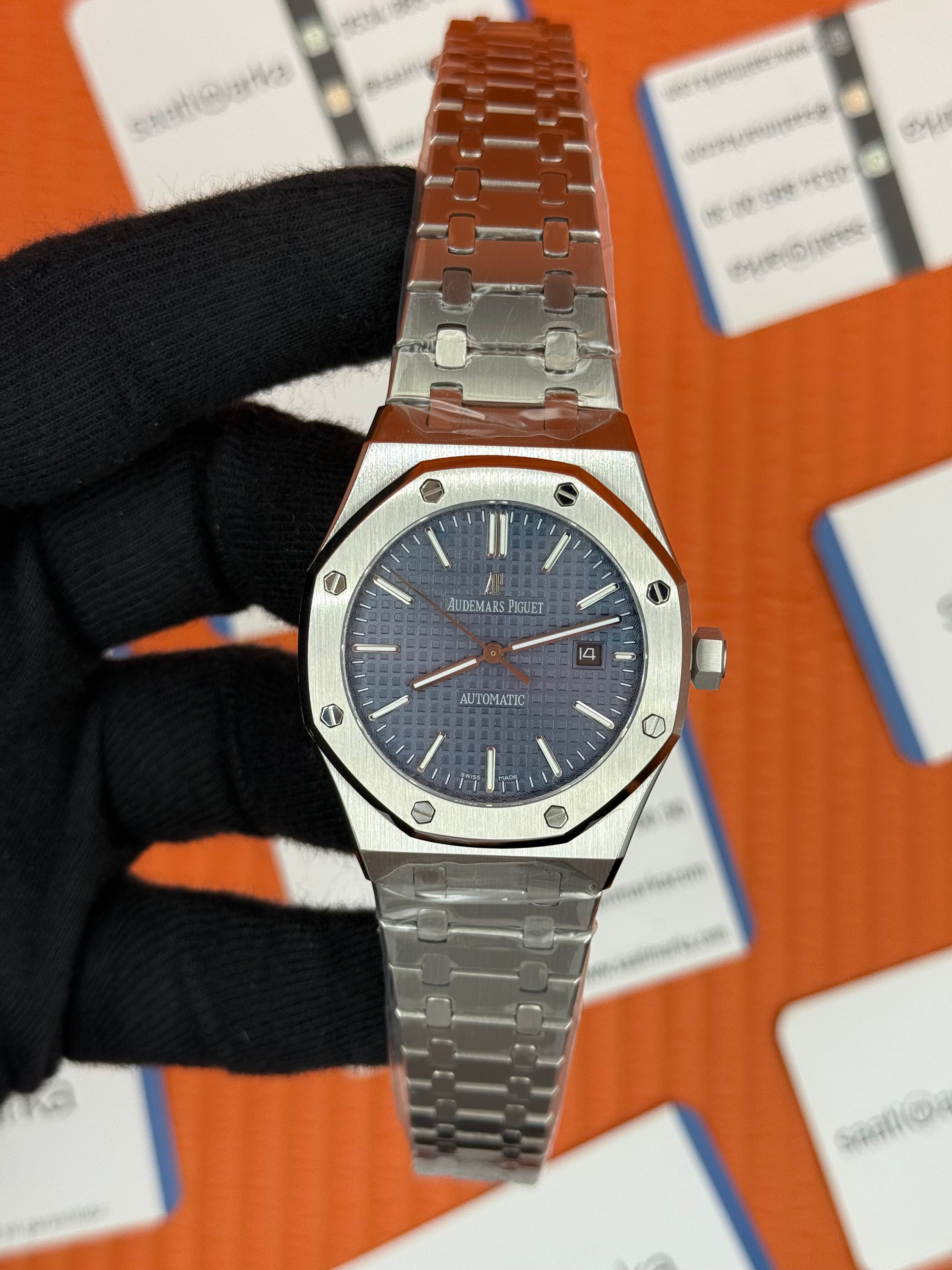 AUDEMARS PİGUET ROYAL OAK MAVİ KADRAN SİLVER KASA KORDON AUTOMATİK