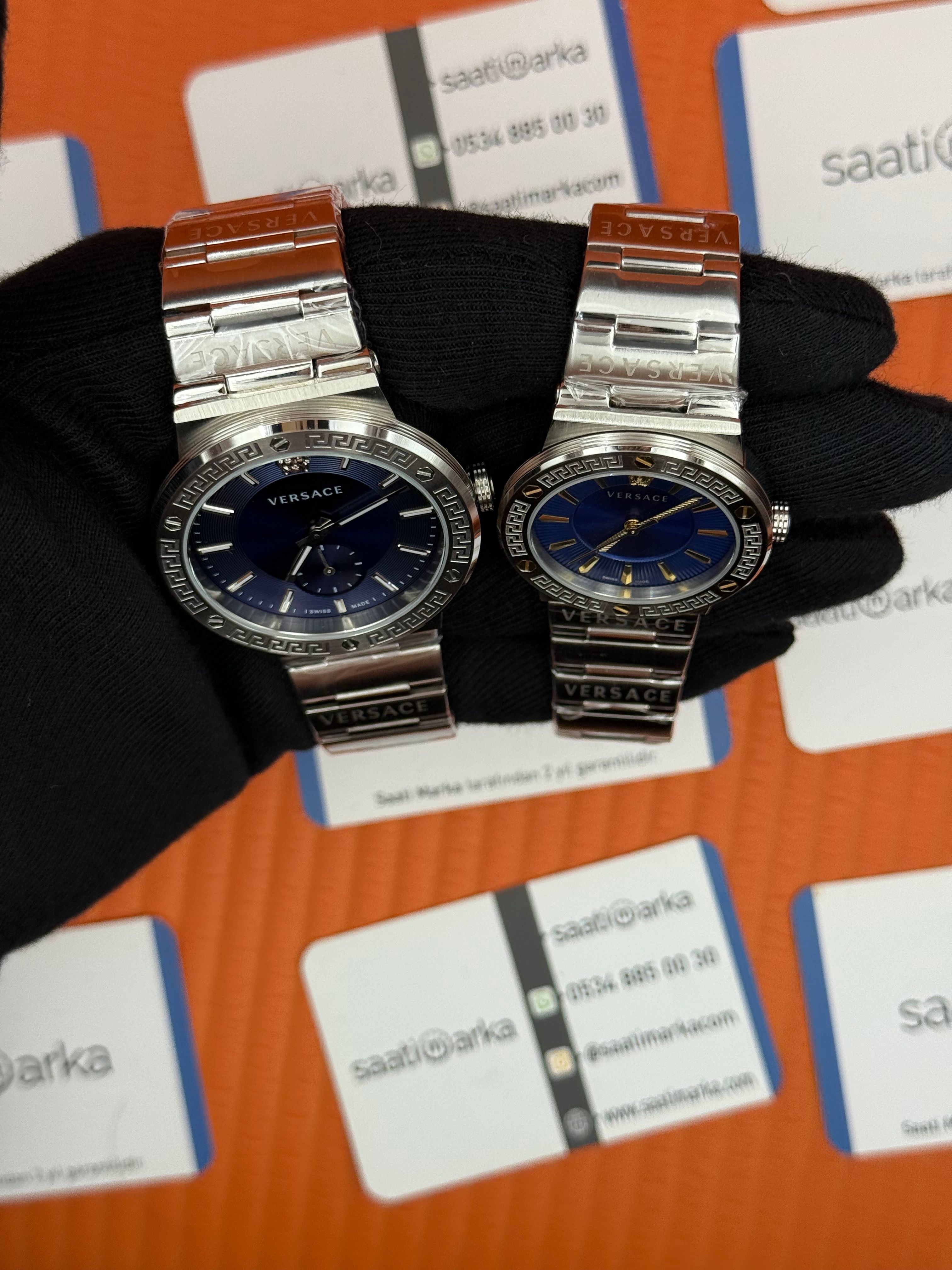 VERSACE çift kombini kadın 35mm erkek 43mm