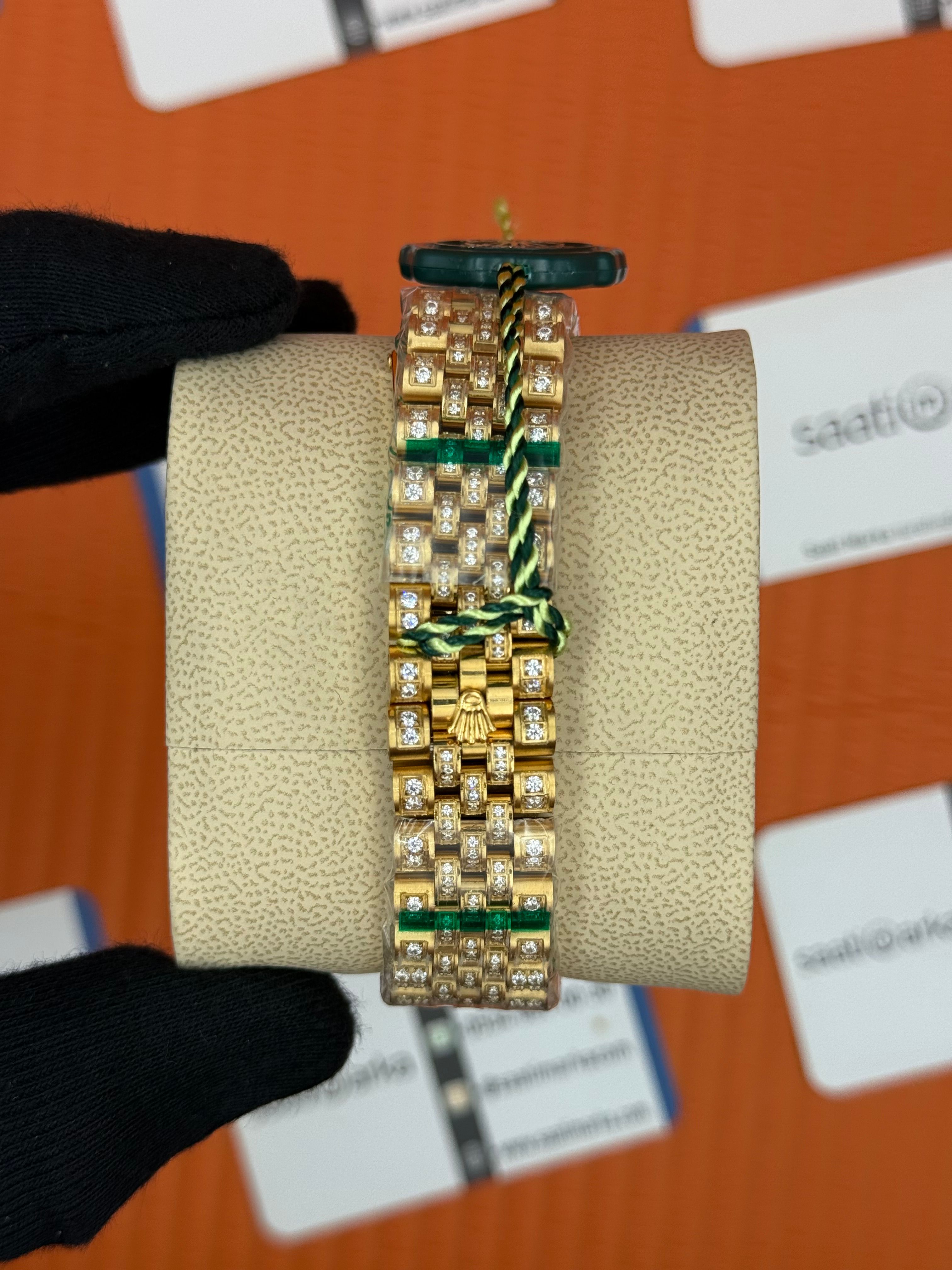 ROLEX Datejust  arabic dial full diamond 41mm gold